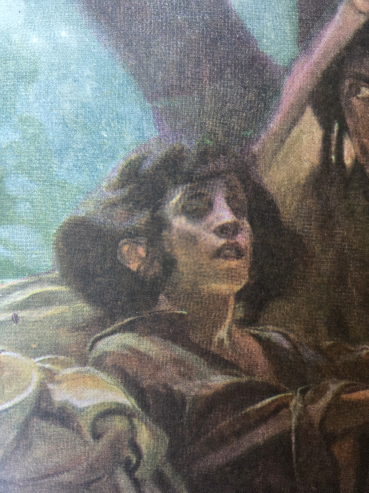 1905 Alphonse Mucha “The Mother and Bartimaeus” Color Print & Poem Set
