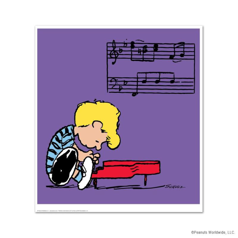 Peanuts “Schroeder” Numbered Limited Edition Cartoon Art