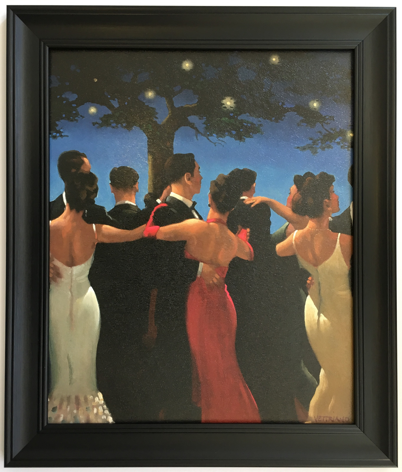 Jack Vettriano – Waltzers Framed Canvas Effect Art Print 51cm x 43cm Black Frame