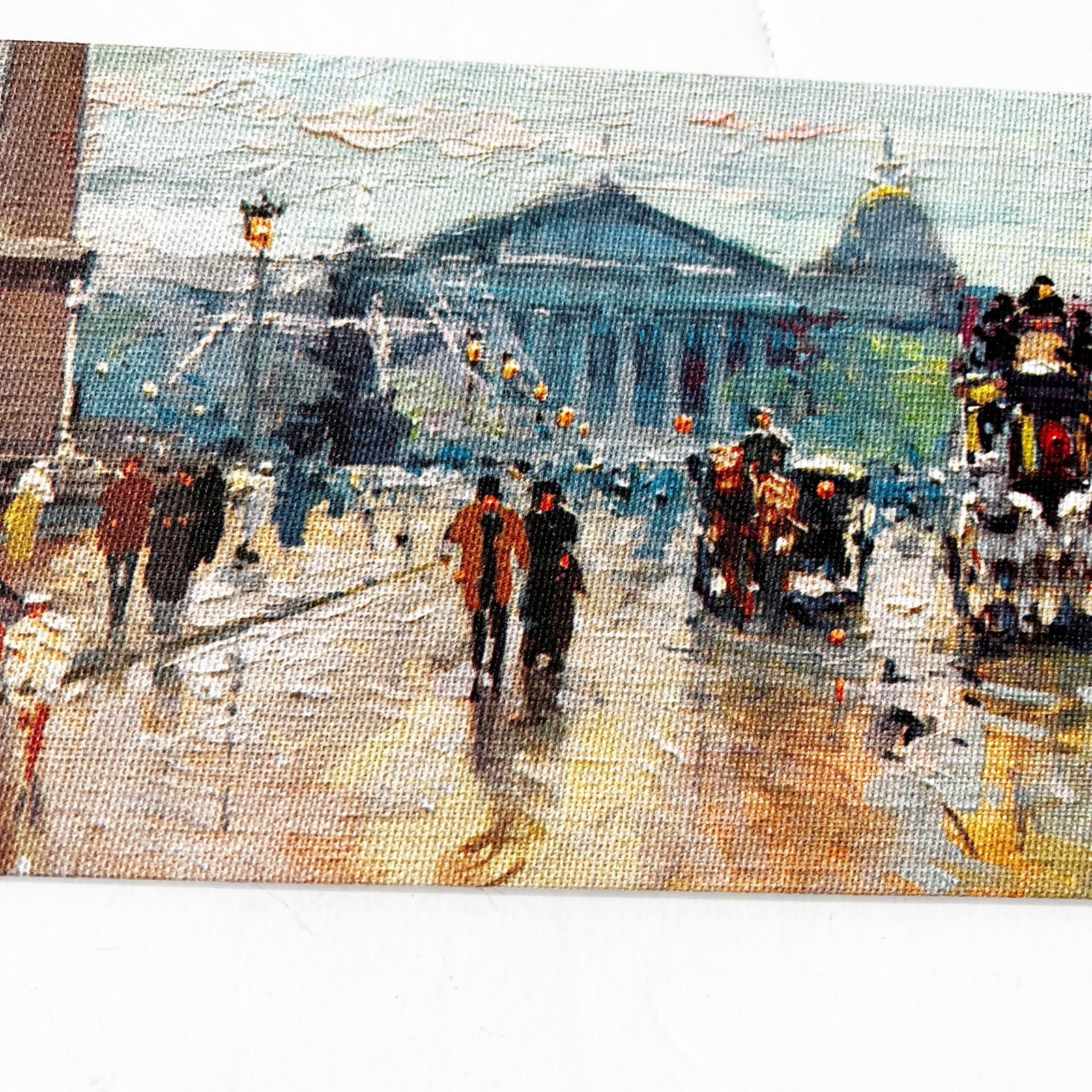 Place De La Concorde Winde Print Litho Mid Century Art Rectangle 15” X 6” Paris