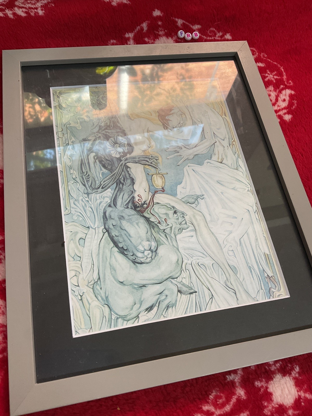 Art Print , Rarely Seen FRAMED , Fantasy Occult Lilith Vintage, FAYE POMERANCE