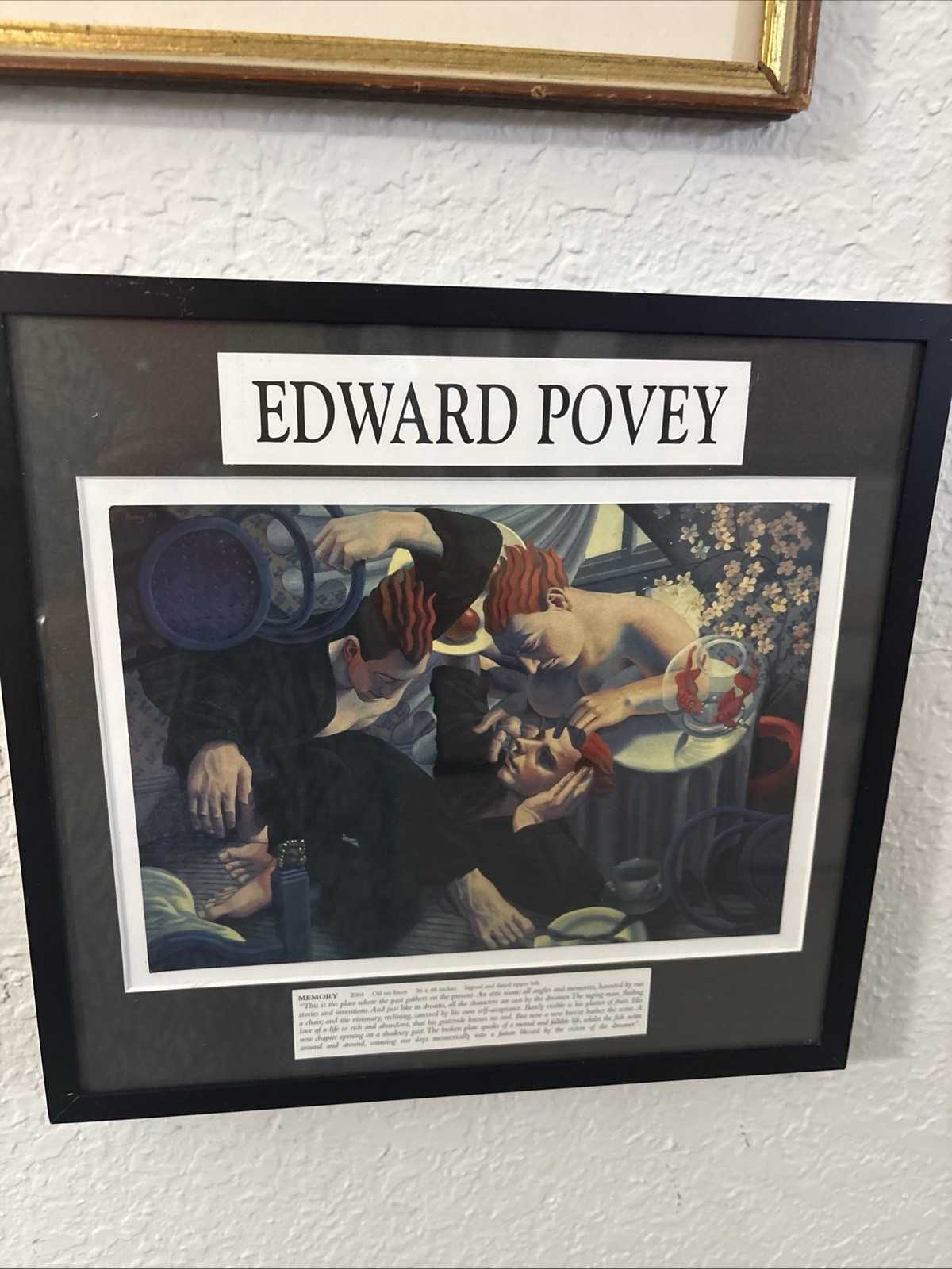 Edward Povey Memory Reproduction Collectors 6 X 8 Print 10.25 x 10.75 In Framed