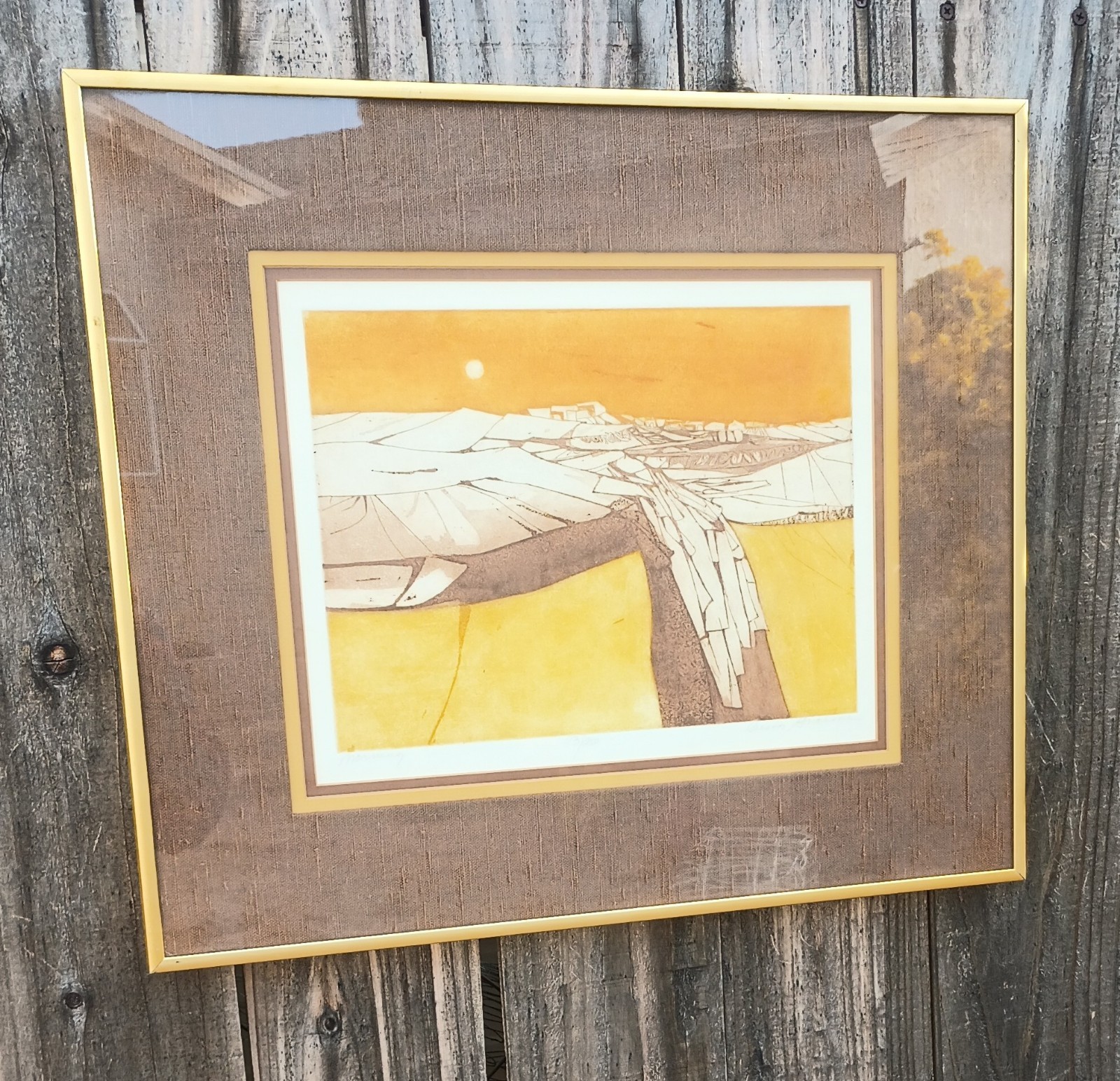 Mid-century Abstract Expressionist Landscape Russa Graeme
