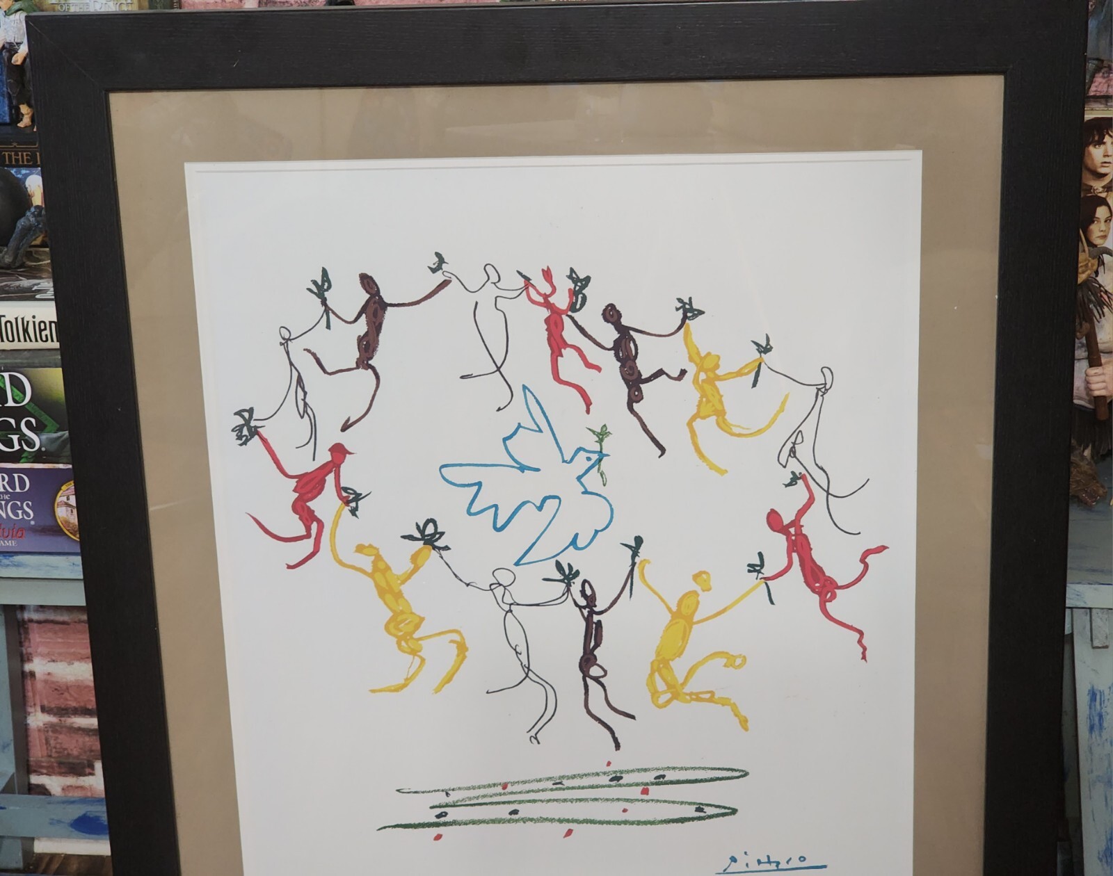 Lithograph Framed Pablo Picasso Le Ronde De La Jeunesse The Dance of Youth 25×18