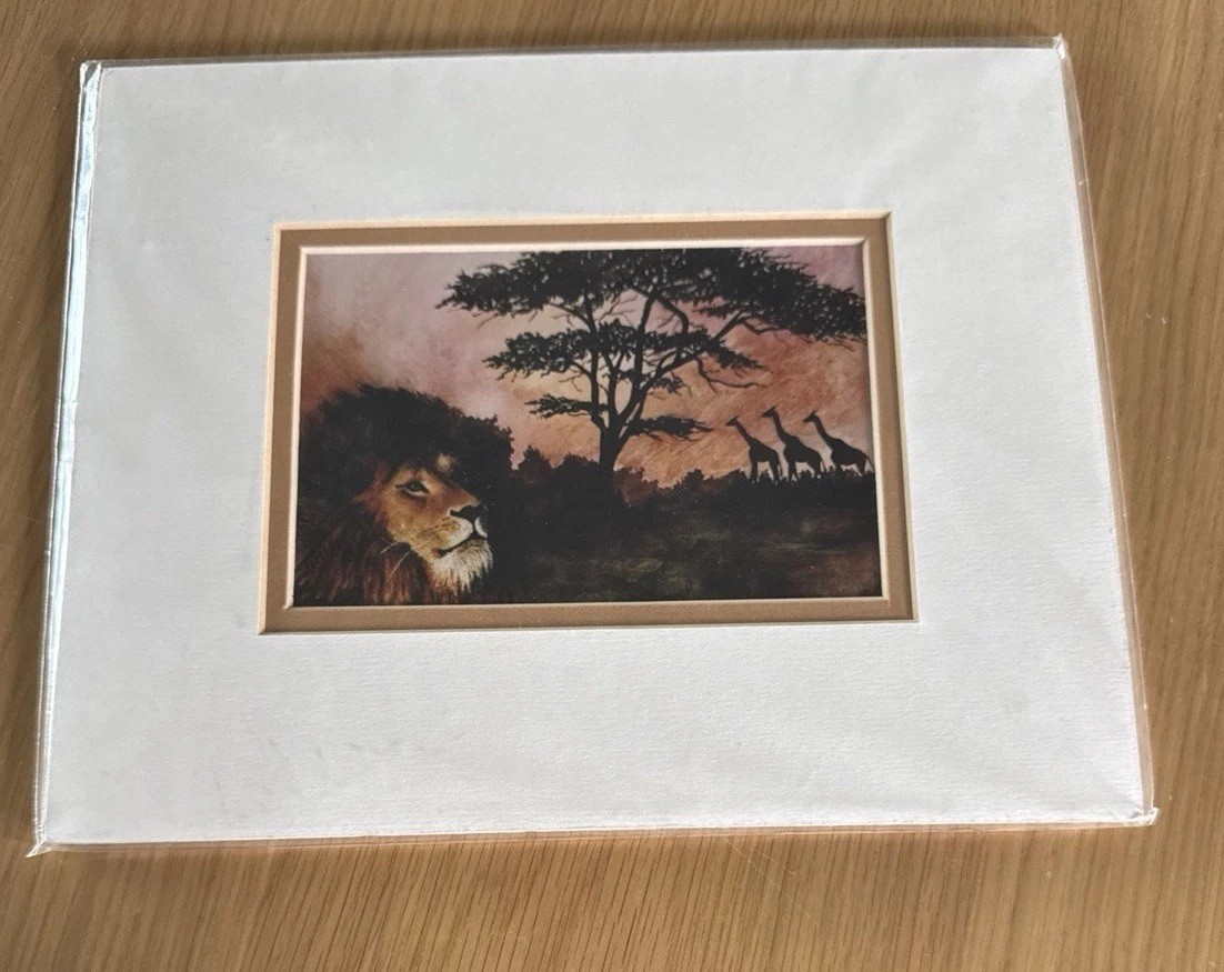 Vintage Animal Lion Jungle Safari Signed Print M. Murphy 11/500