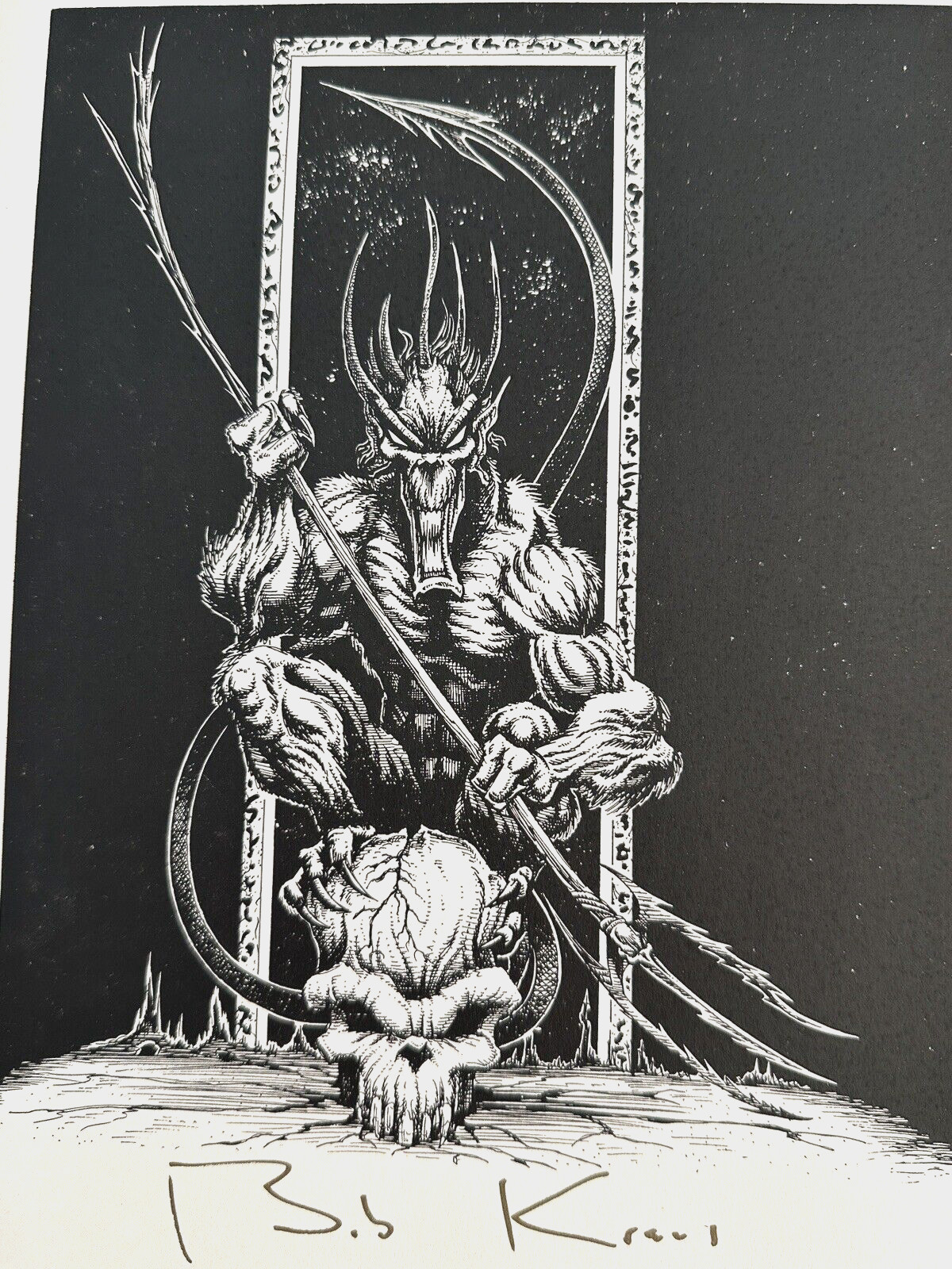 Vintage Bob Kraus Hand Signed Art – Lot Of 10 Pieces – Chakan – SEGA GENESIS