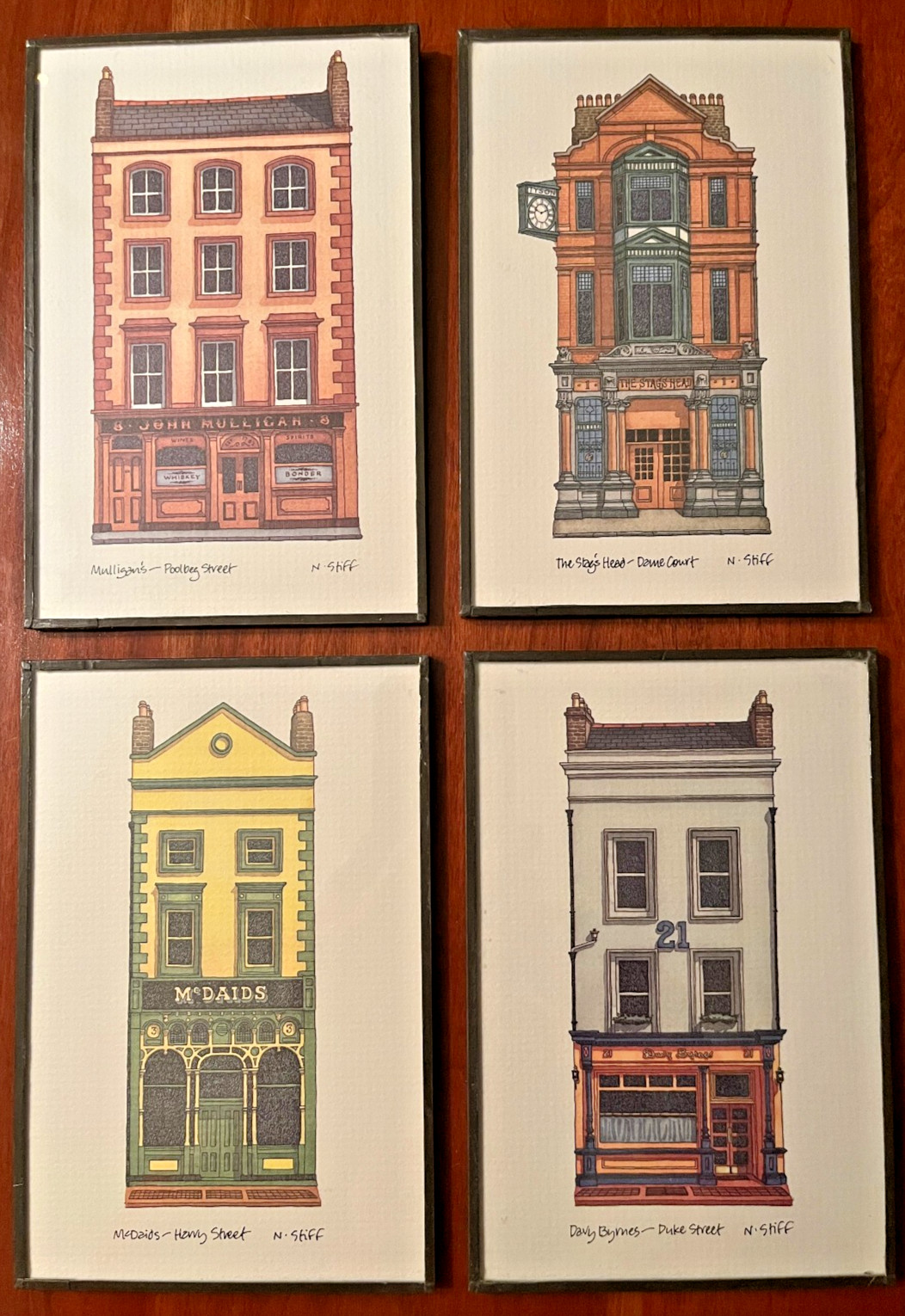 Pubs & Irish Shop Prints – Norman Stiff Bothar Bui Studios In Leaded Glass Frame