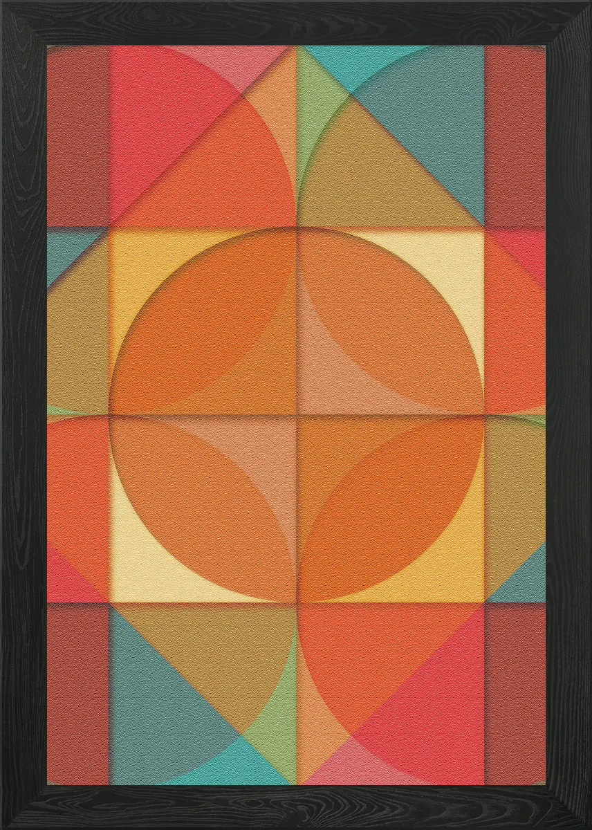 Basic shapes Framed Wall Art Poster Canvas Print Picture