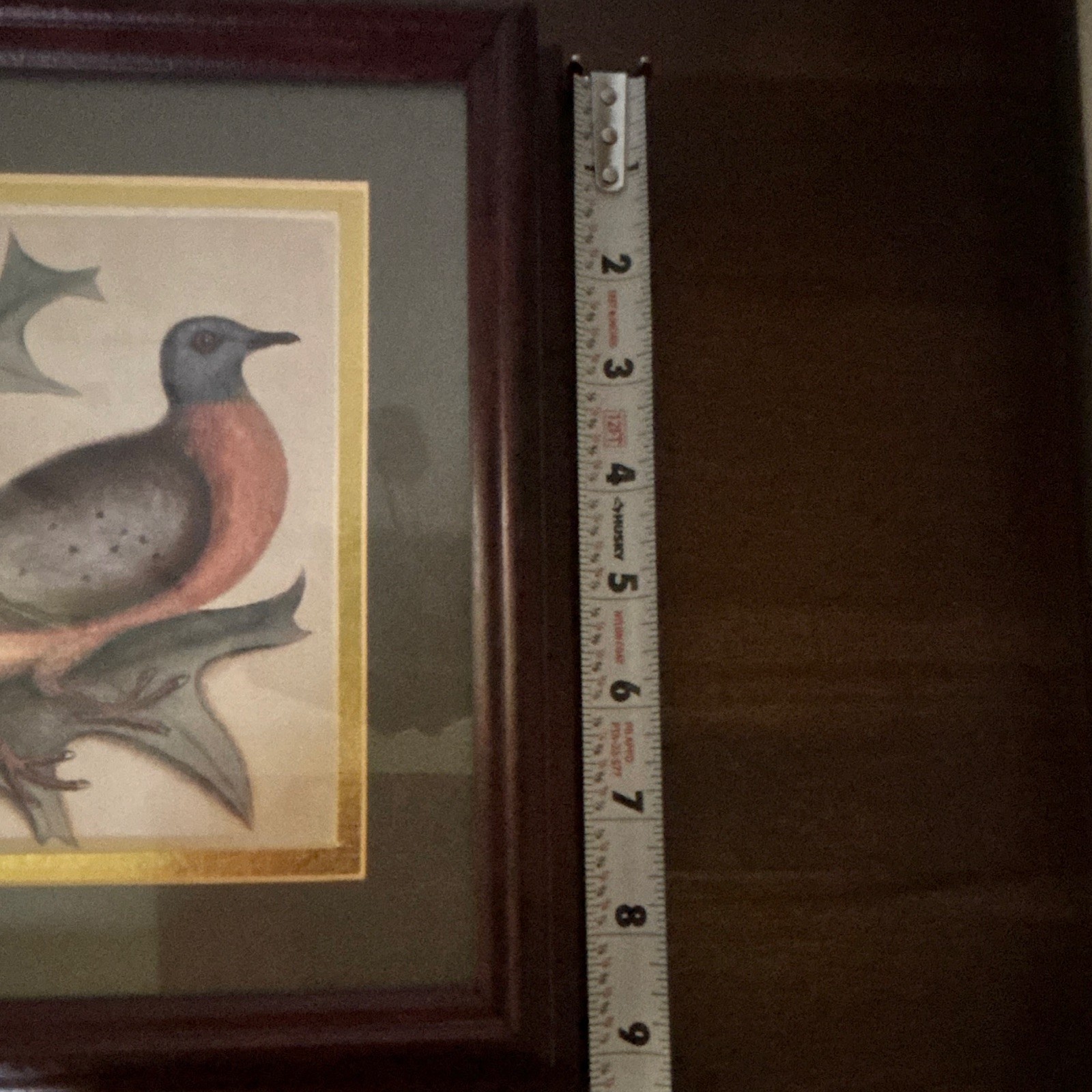 Bird Print on Paper, Matted & Framed, Landscape, 11 x 9 in, Single Piece