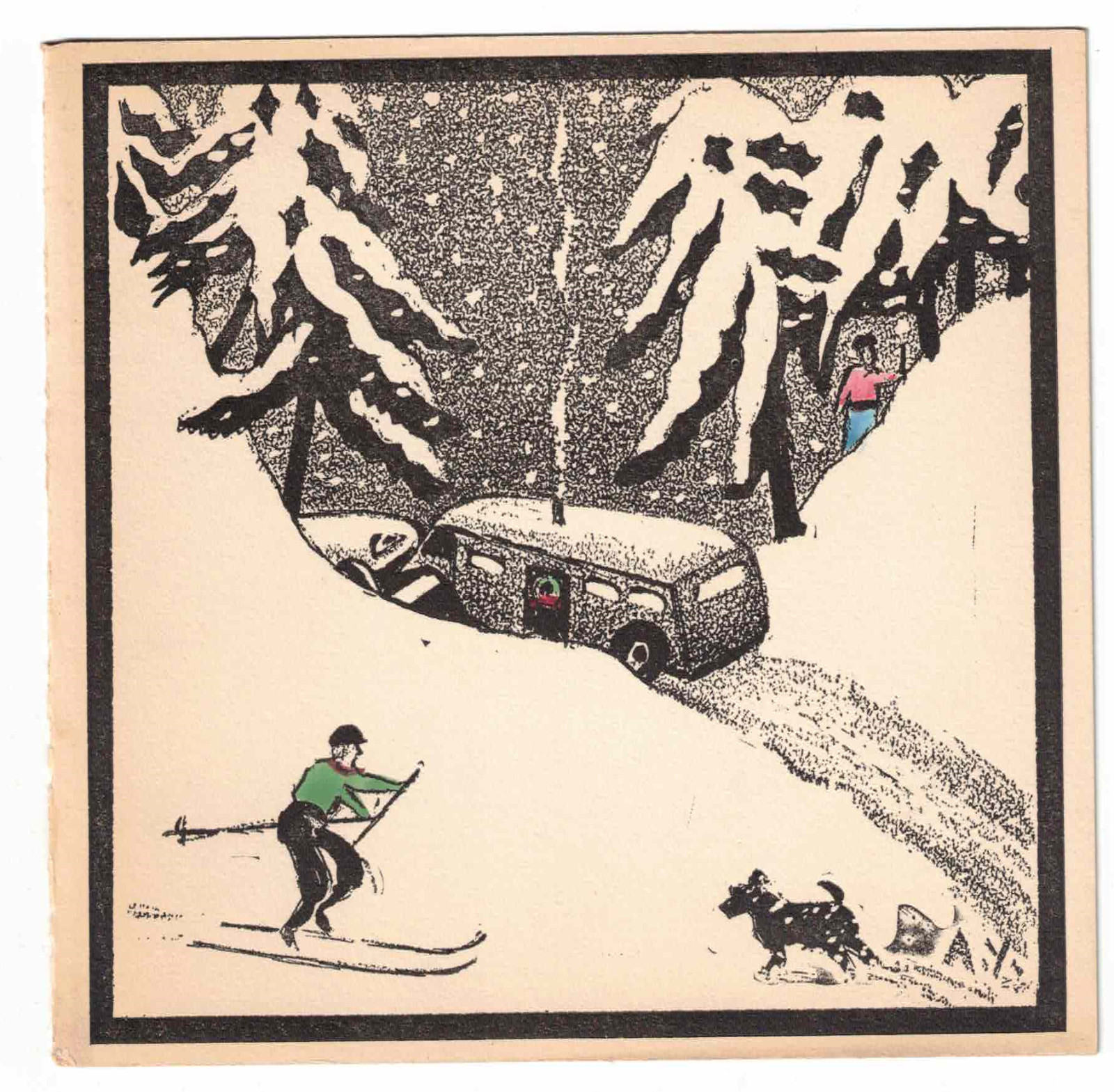 ART DECO POCHOIR RUSSIAN RUSSIA DIASPORA VITAGE A. YAREMENKO SKI
