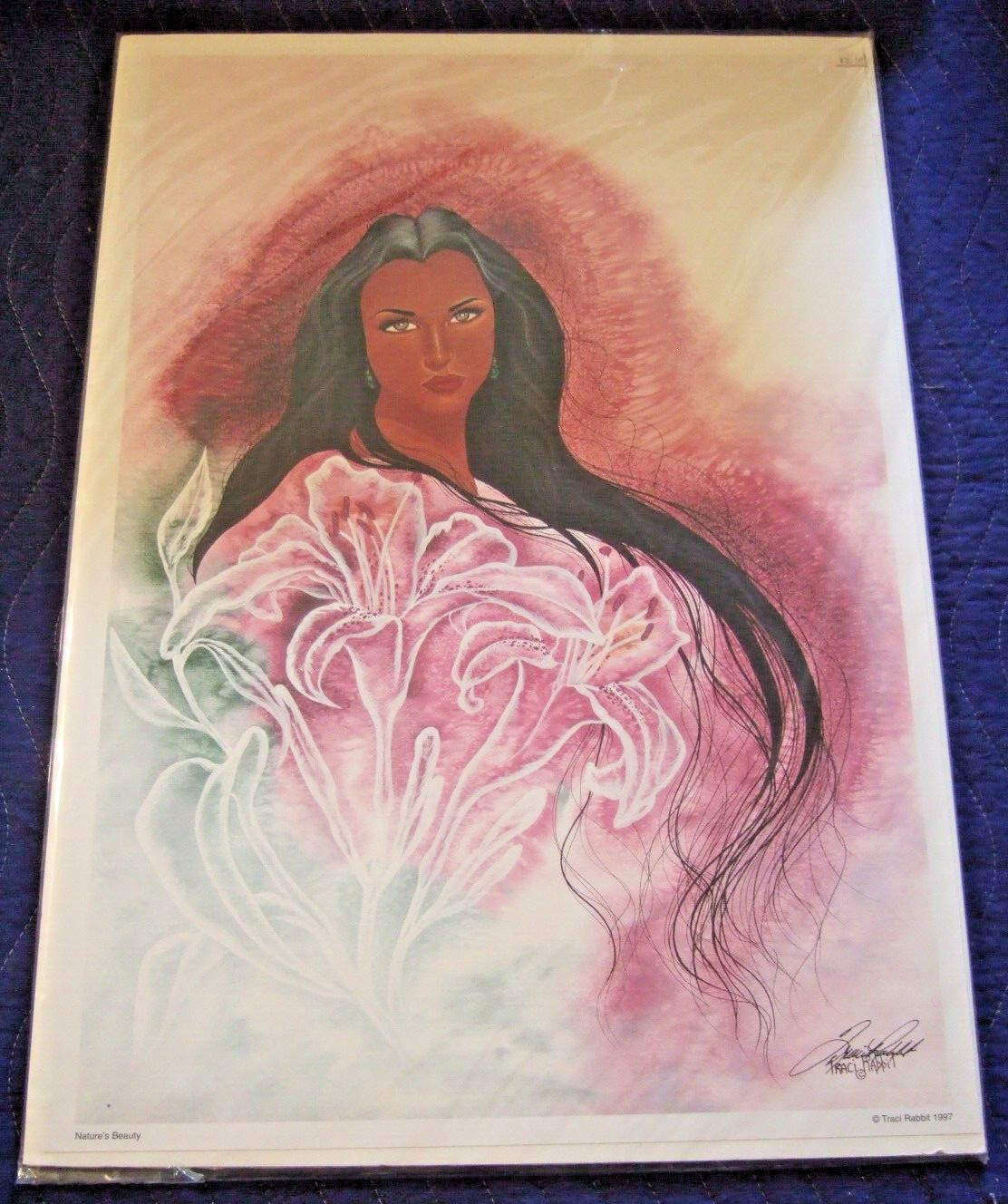 NEW RARE SIGNED PRINT NATURE’S BEAUTY by TRACI RABBIT 1997 17″X25″