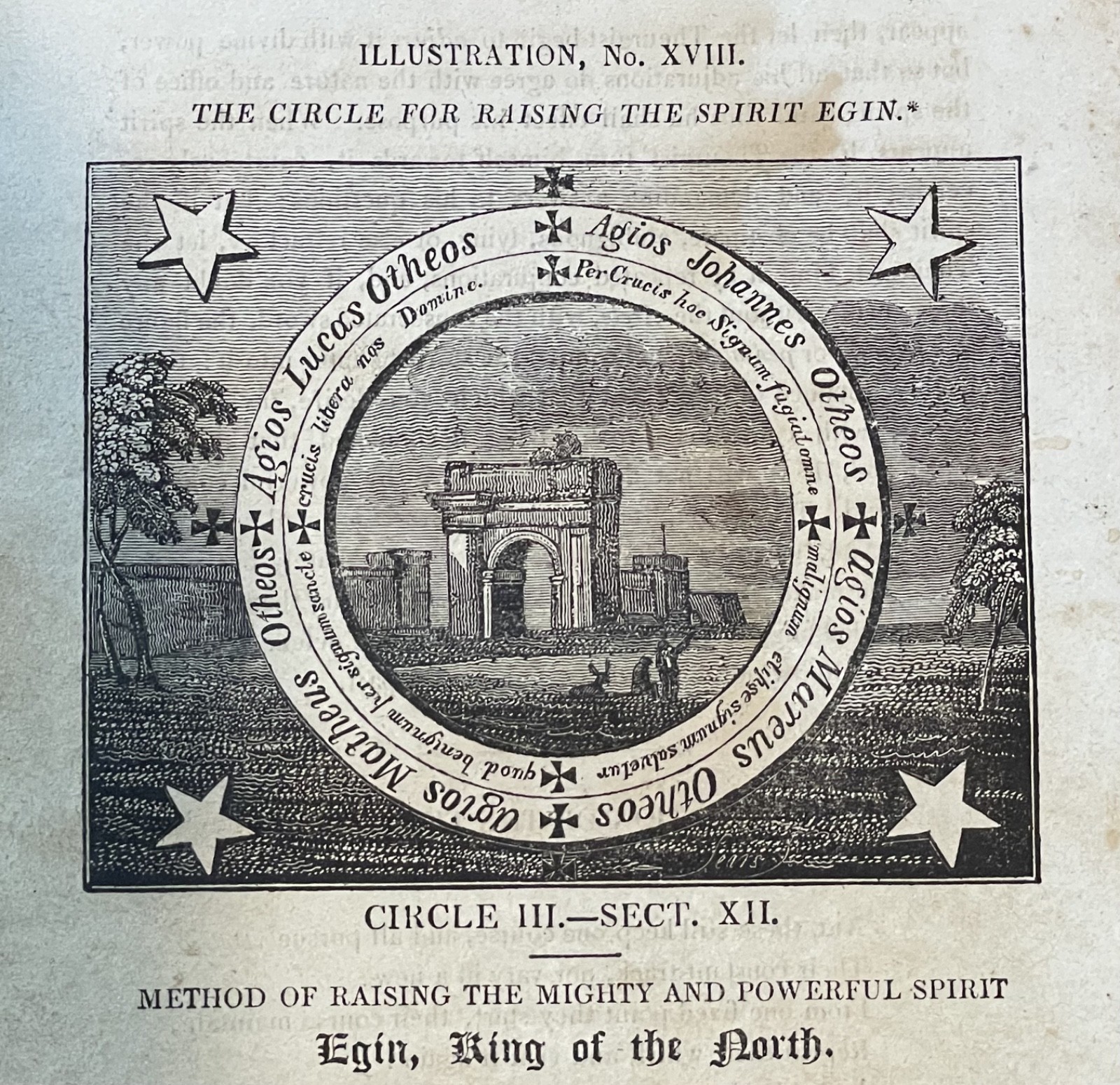 SIGIL CONJURE DEMON EGYN – OCCULT MAGICK ENGRAVING (Raphael’s ASTROLOGER) – 1825