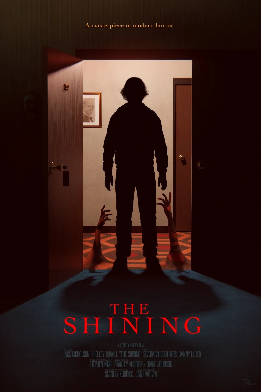 The Shining Horror Movie Film Redrum Murder Poster Print Art 24×36 Mondo