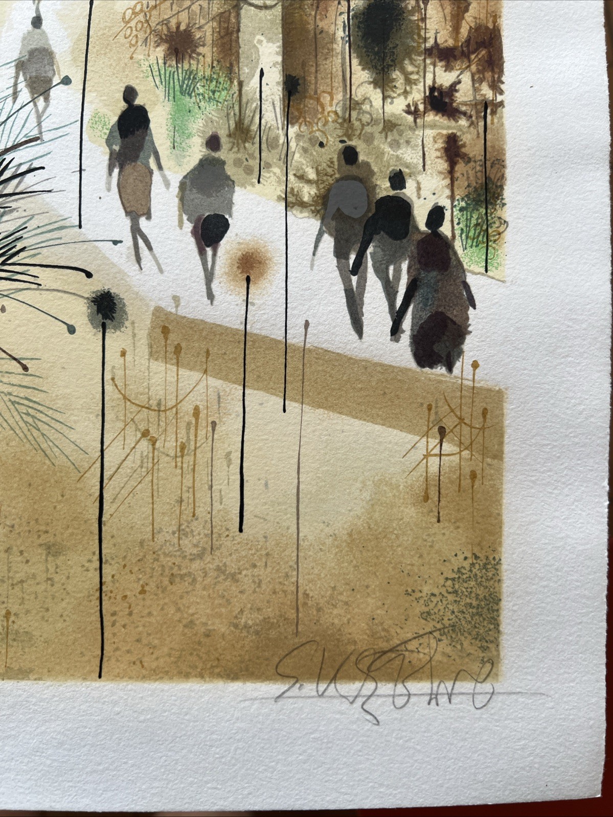 Shmuel Katz (Israel 1926–2010) Cotel, Jerusalem Vibrant Large Signed Serigraph