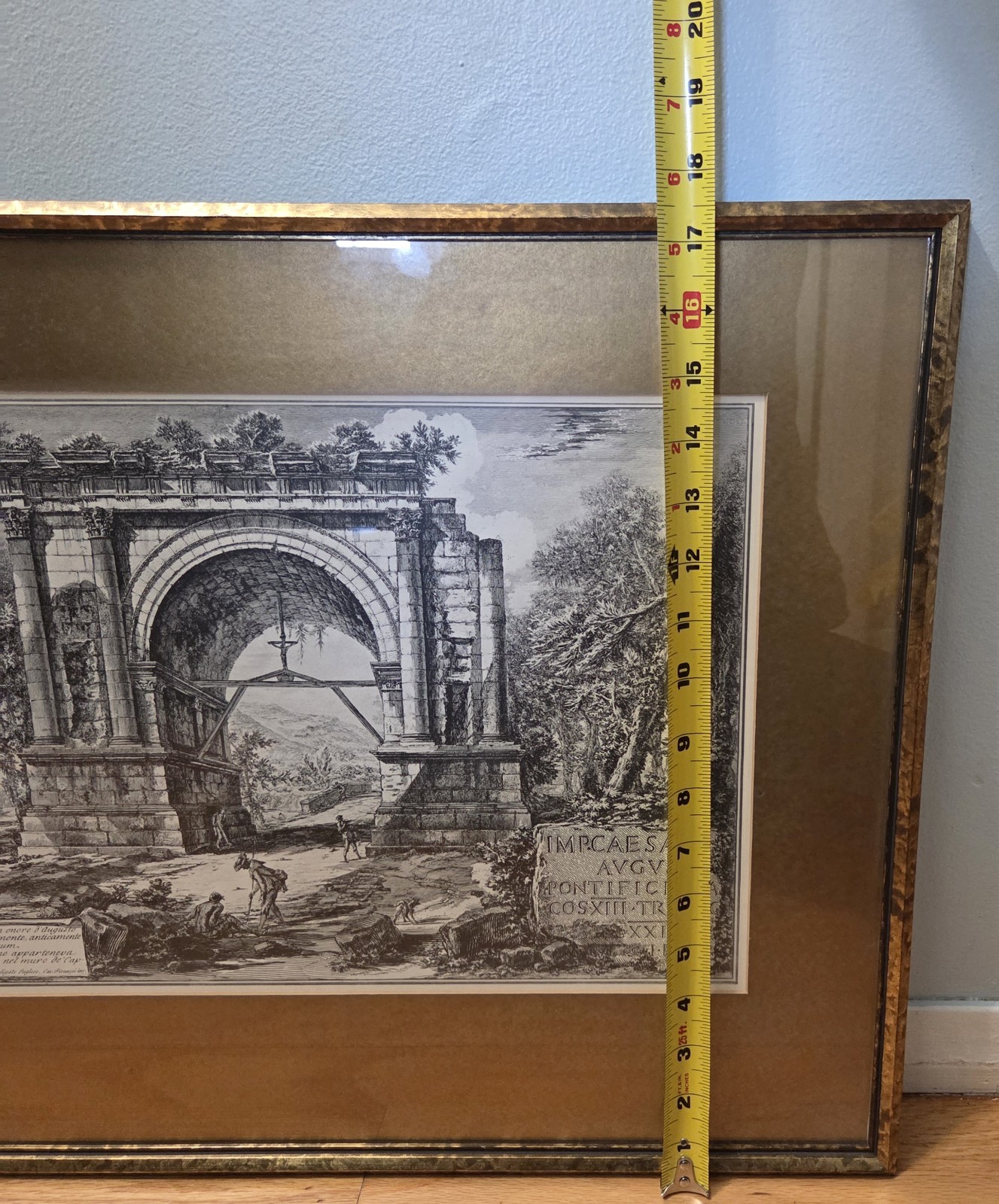 Rare Vintage Arch of Augustus by Piranesi, Giovanni Battista~Framed