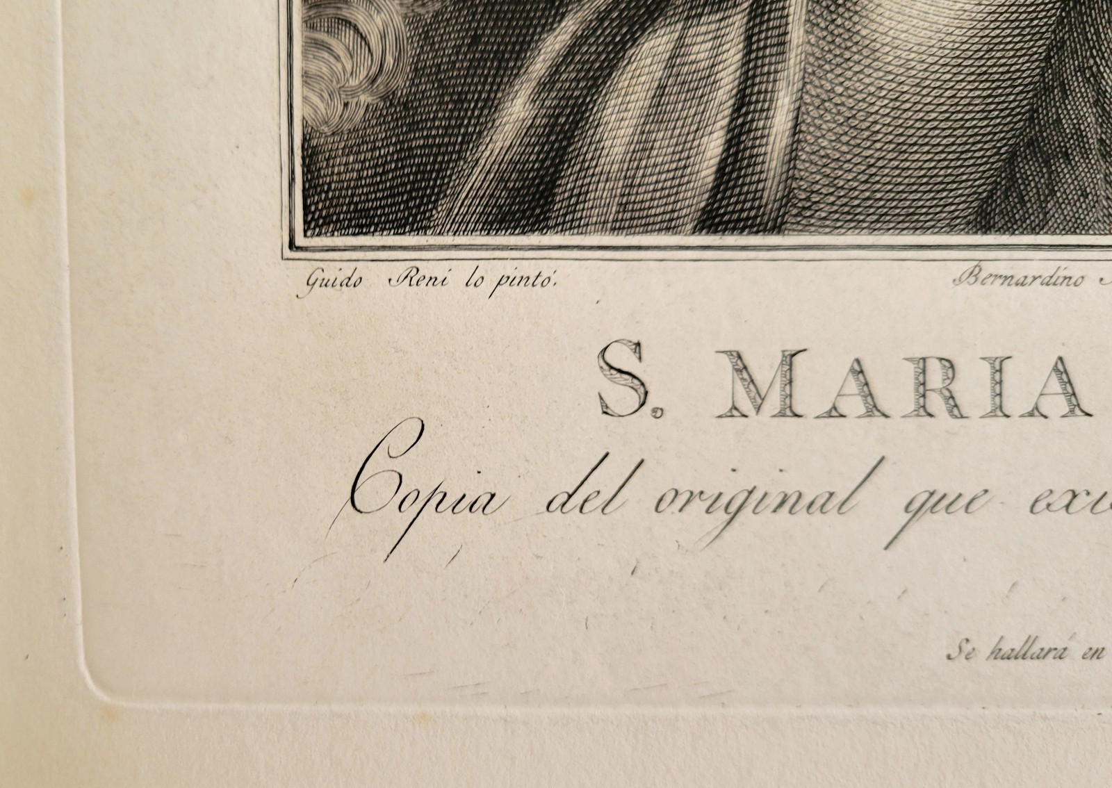 1803 Saint Mary Magdalene Engraving After Guido Reni by Juan Brunetti Framed