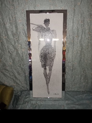 Anne Tavoletti Fashion Sketch 8 Z Gallerie 15.5″w 39.5″ Tall