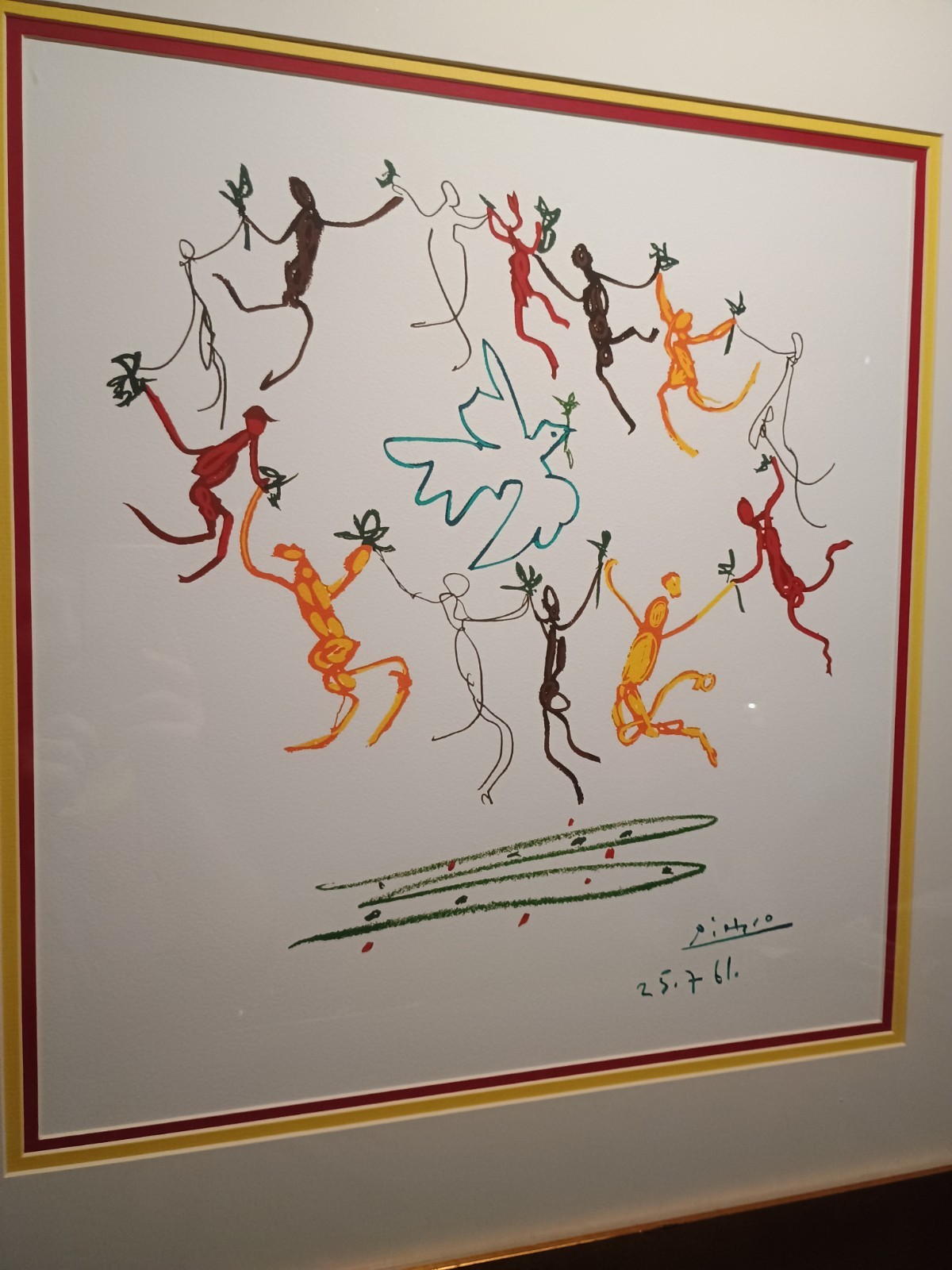“The Youth Circle” La Ronde De La Jeunesse PICASSO Lithograph 27.5 X 28.5″ Frame