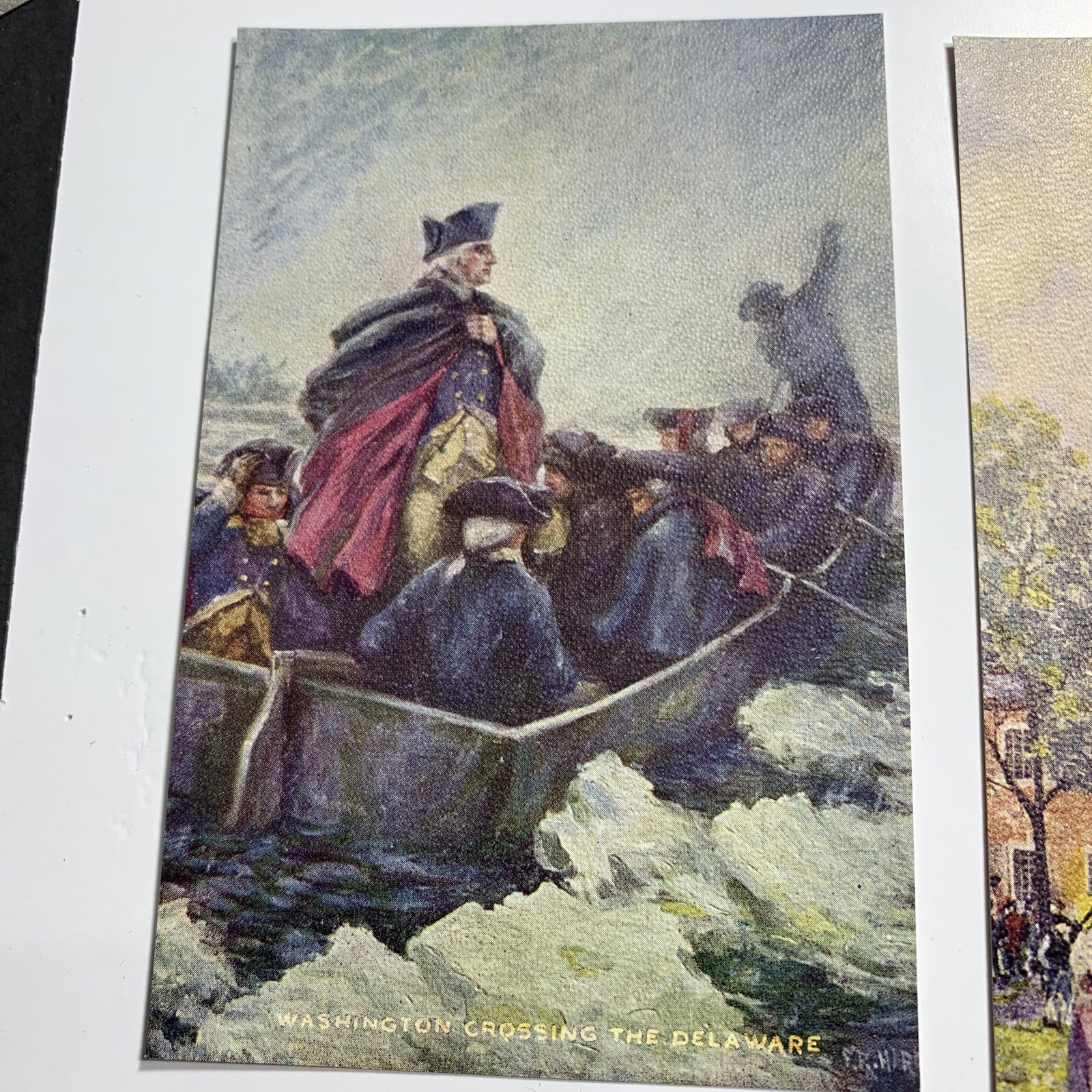 Lot Of 6 Original Art Print Patriotic History C 1940’s Washington Thanksgiving