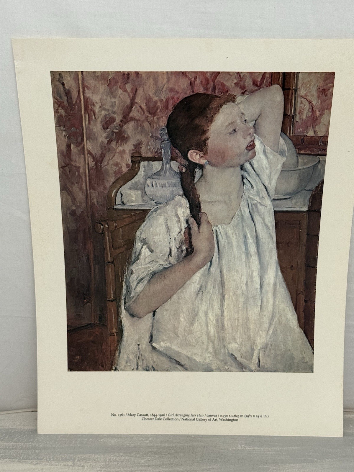 GIRL ARRANGING HER HAIR by Mary Cassatt 11×14 National Gallery of Art