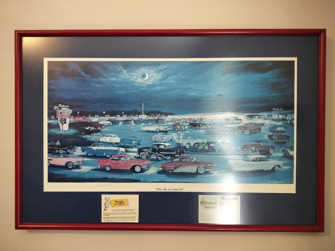 Jerry L Rice Signed 288/850 Meet Me at Fisher’s II Springfield MO Framed Print
