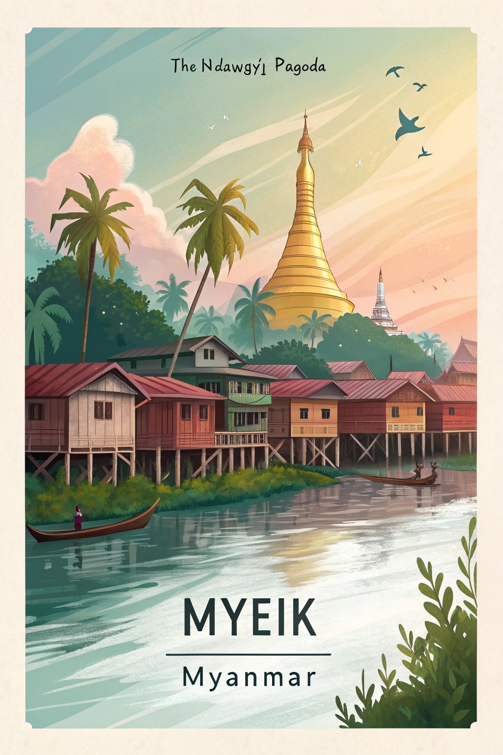 Mystical Myeik Myanmar – Exotic Travel Destination Poster Art Print A1-A4 Poster