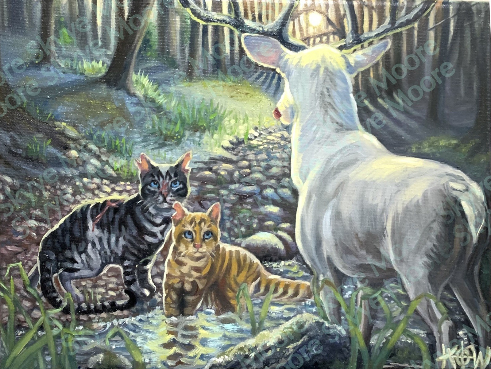 Print Drop “her heart in a stag,” Preorder 13×19 glossy only be printing 24 cats