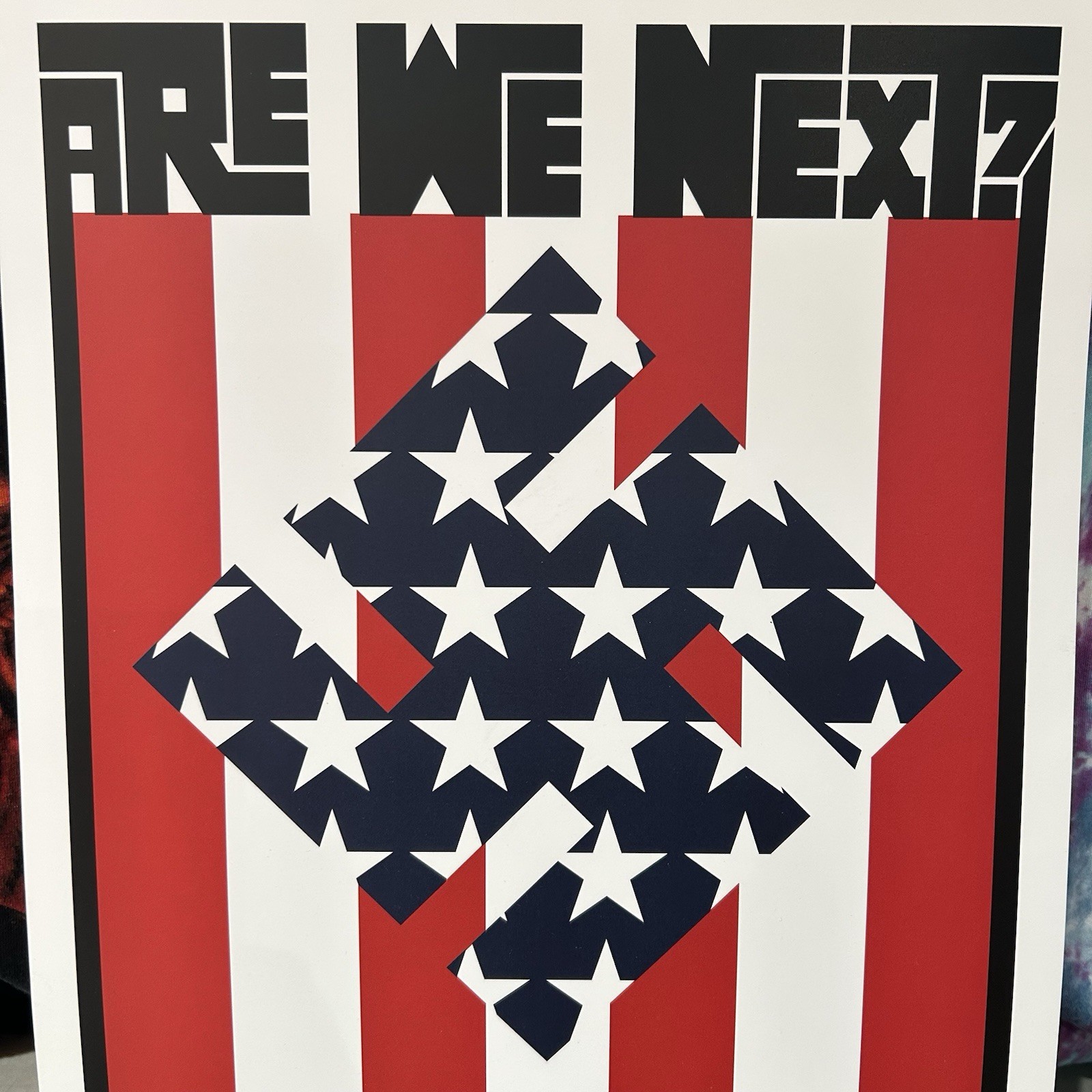 ARE WE NEXT ? 1965 POLITICAL POSTER WES WILSON SIGNED 2016 REPRINT RWP2 VP