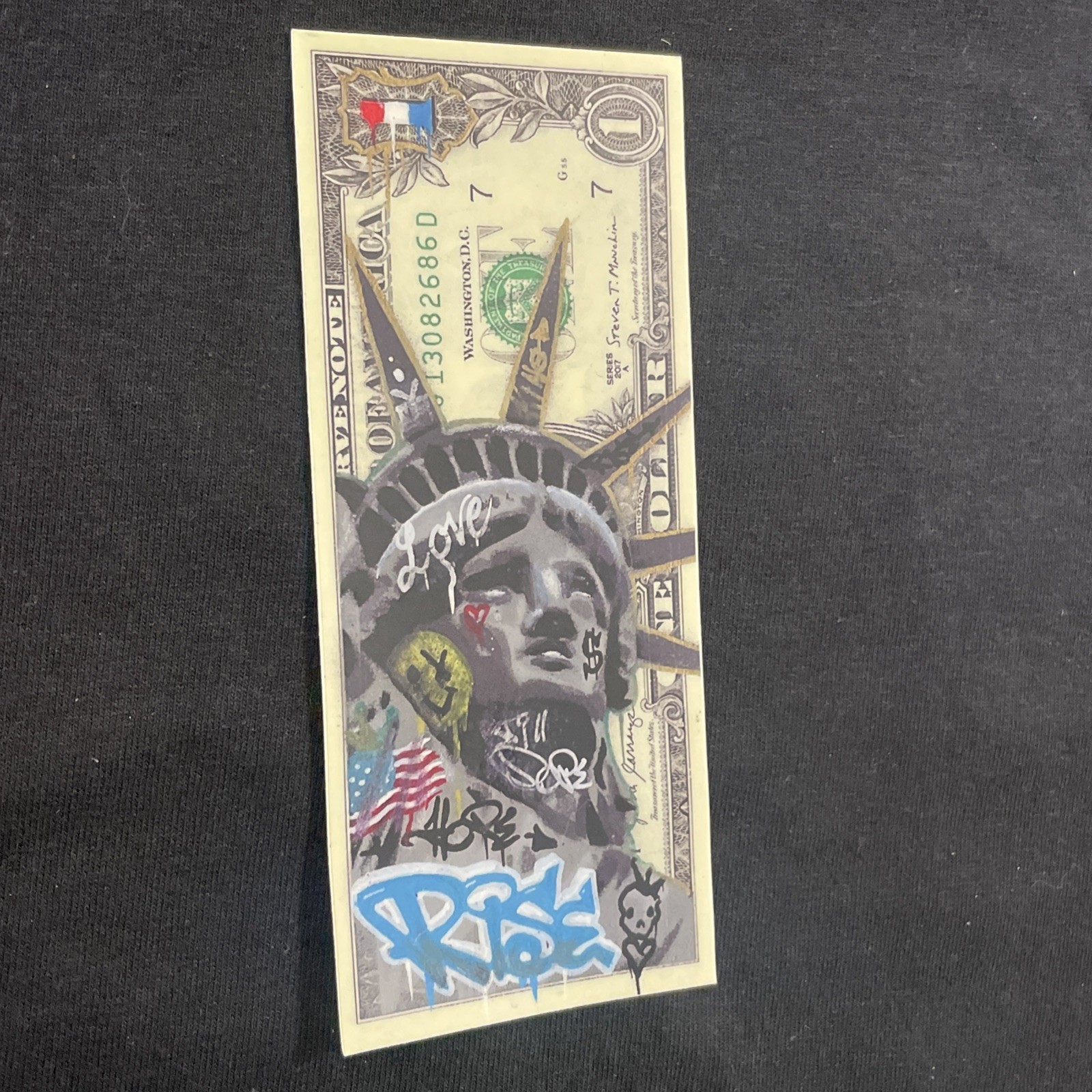 Graffiti Liberty Sticker Art Print Dollar Bill Art Graffiti Art Street Art Print