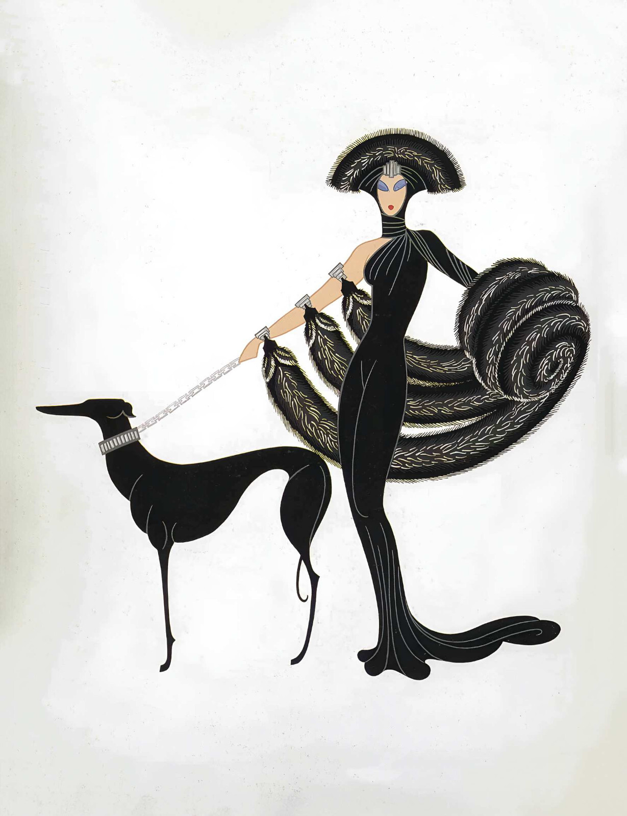 Erte Art Deco Women Prints Collection Set of 6 Unframed Wall Art