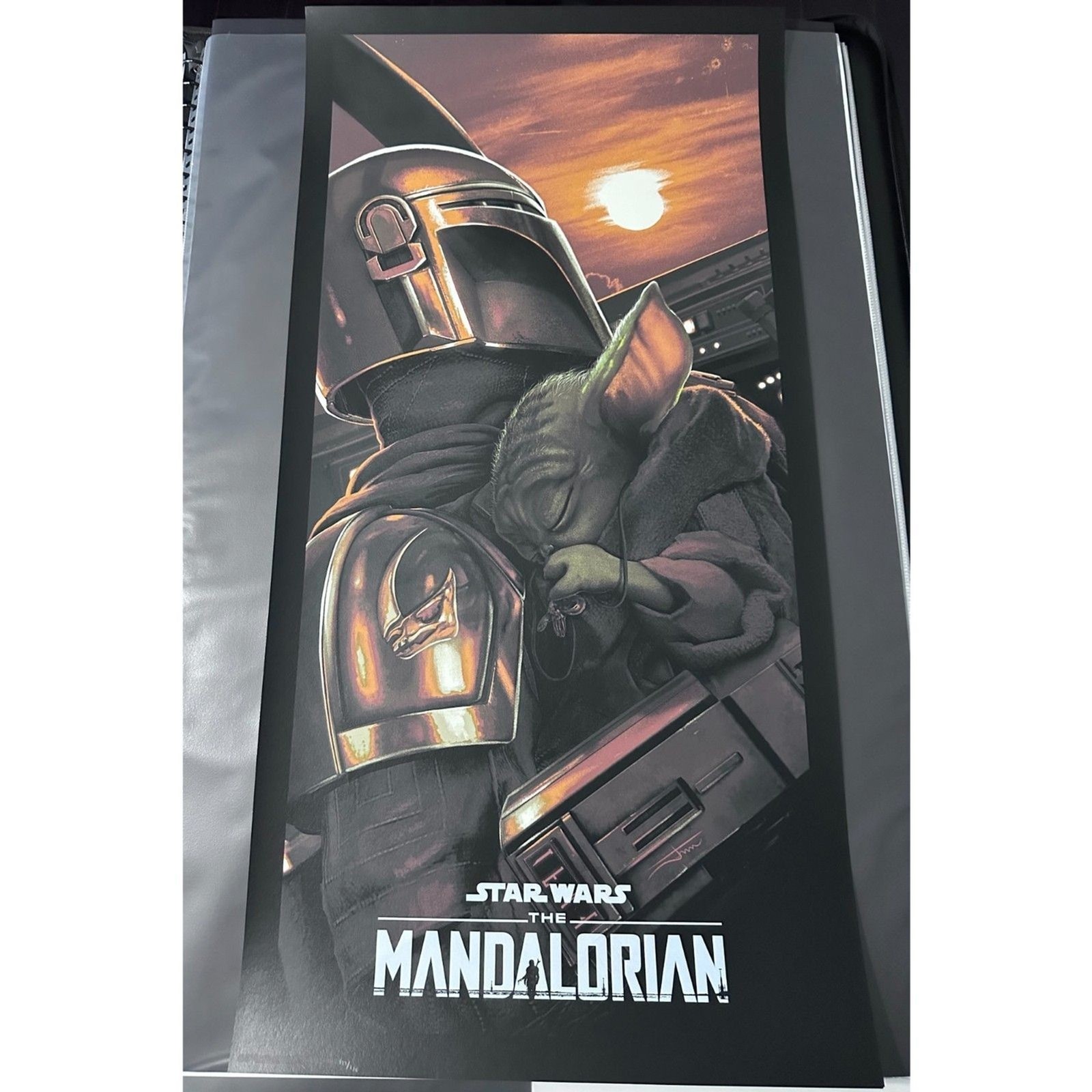 Star wars Mandalorian grogu baby yoda Juan Ramos New Horizon print 18x 36″ LE