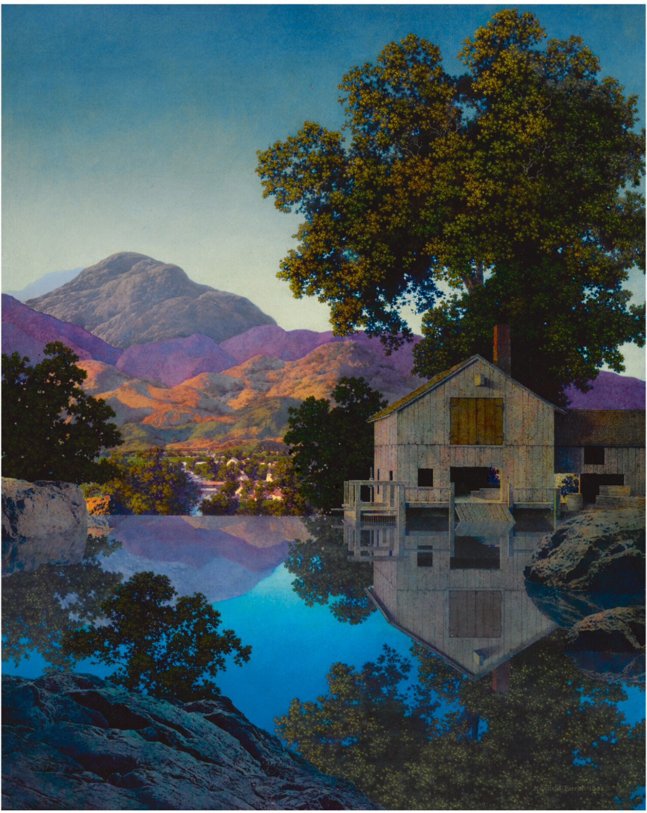 Maxfield Parrish: Mill Pond 22×30 Archival Quality Fine Art Print