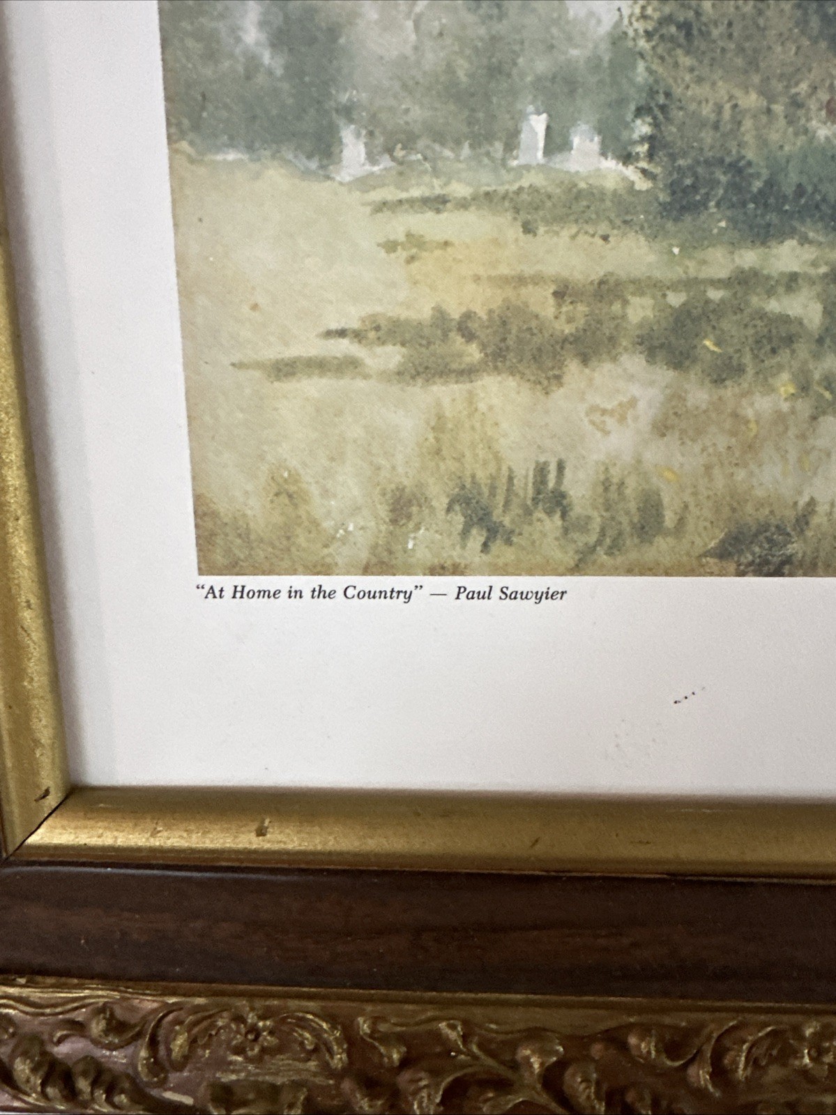 VINTAGE FRAMED Paul Sawyier Limited Edition #1231 At Home In The Country