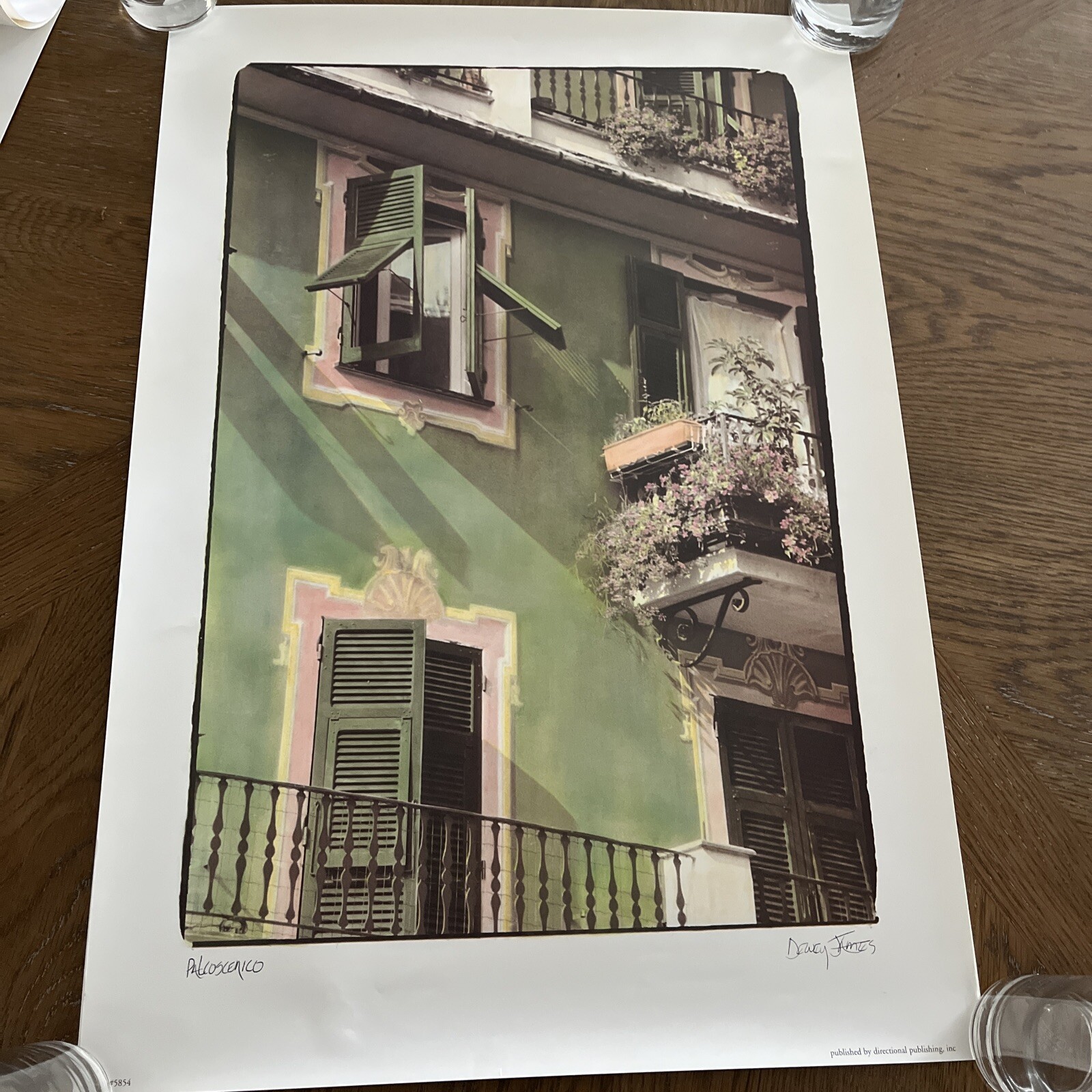 Dewey James “Palcos Enico “ Italy Print Published by directional publishing,inc