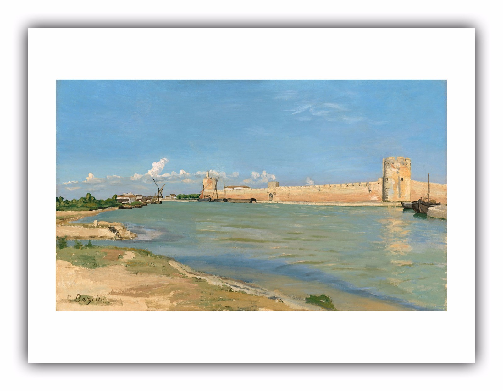 Frederic Bazille: “The Ramparts at Aigues-Mortes” (1867) — Giclee Fine Art Print