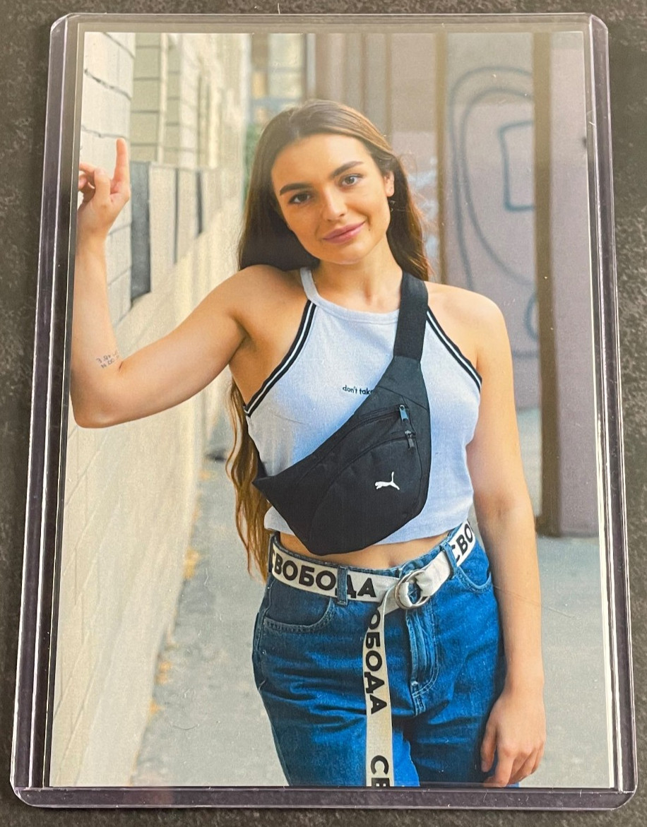 Two Rachel Veiss 4×6 Collectible Photographs (Adult Model) with Toploader