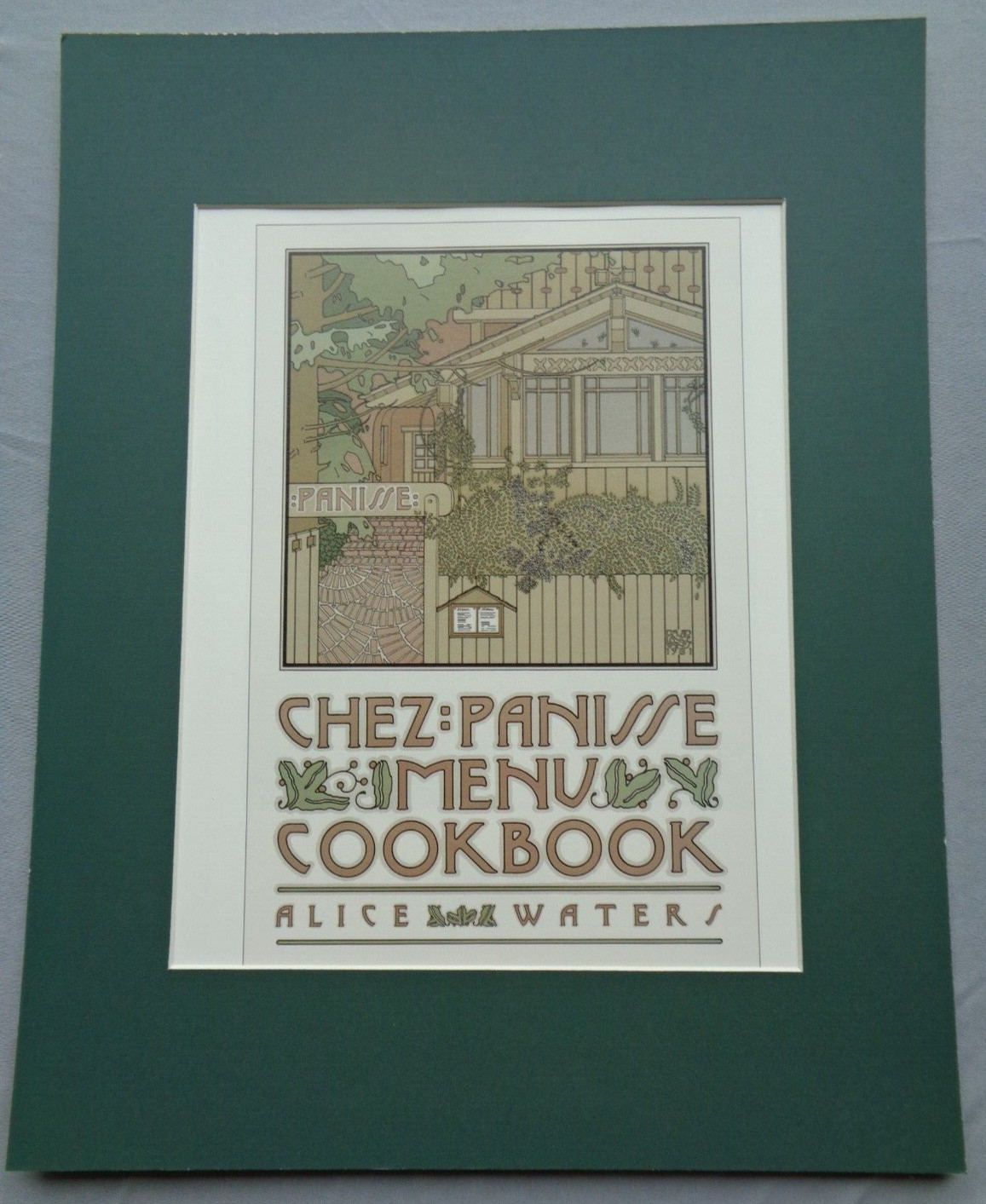 David Lance Goines Chez Panisse Menu Cookbook Matted Art Print Chef Alice Waters