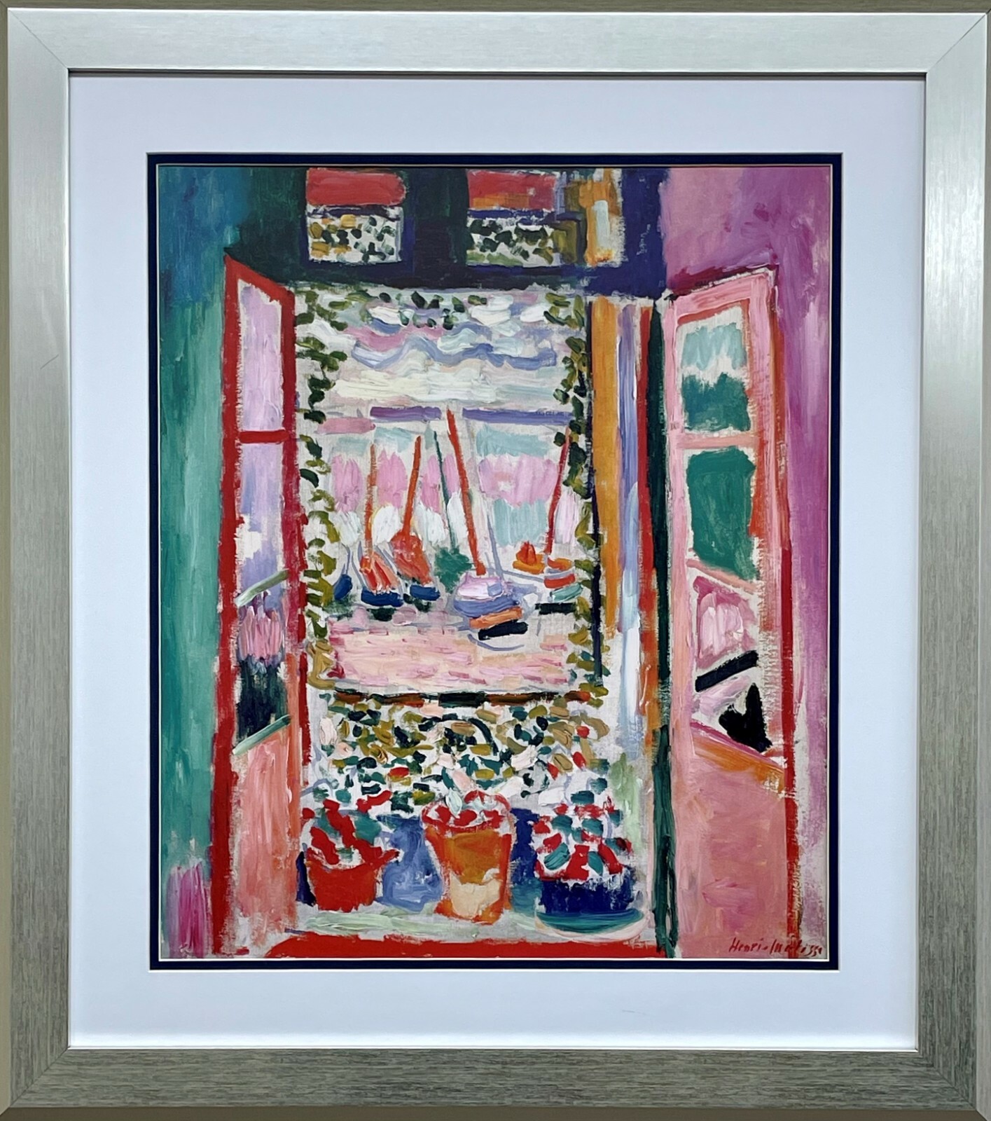 Henri Matisse “The Open Window” CUSTOM FRAMED Collioure 1905 Art Print NEW