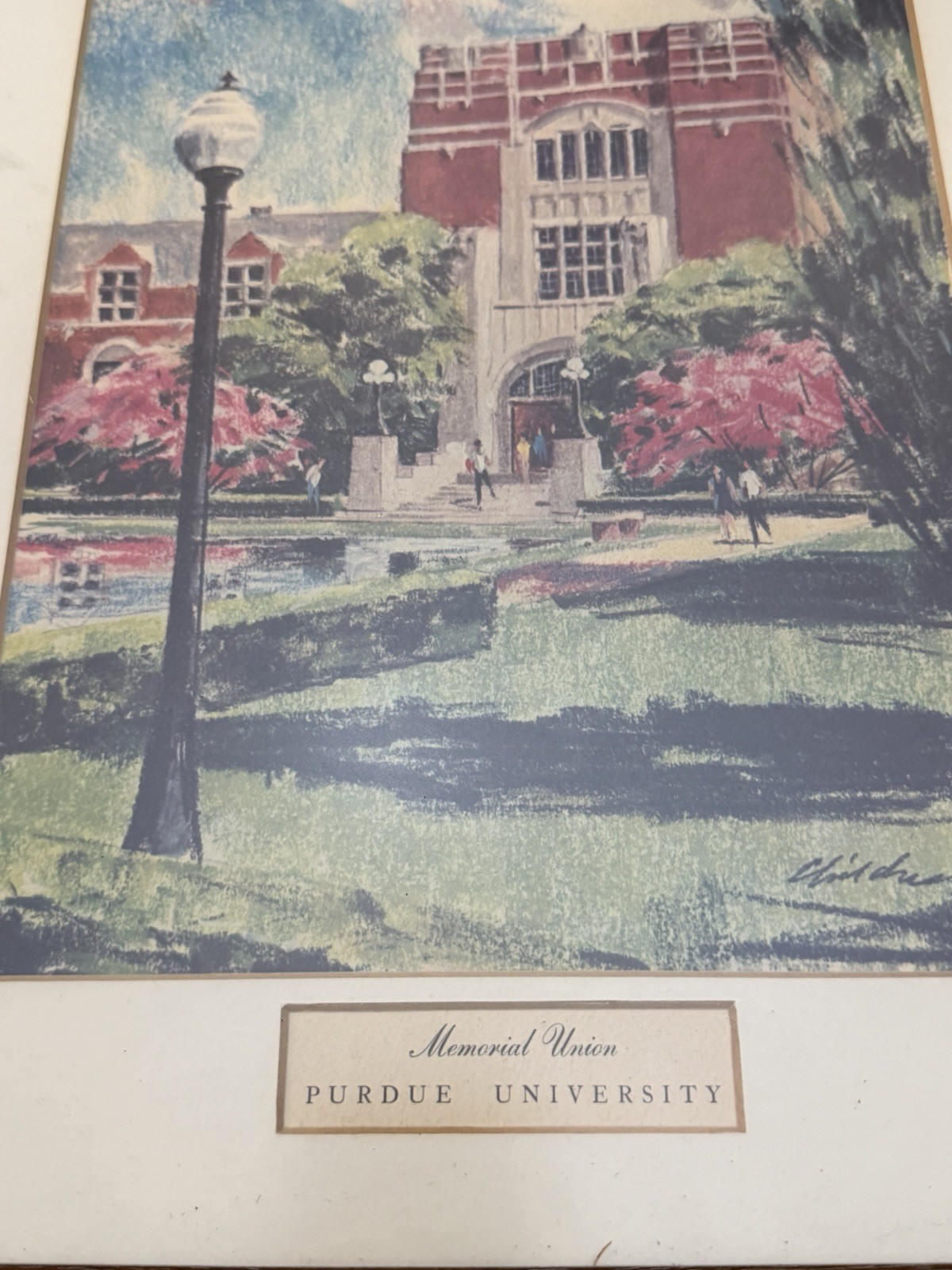 Rare Retro Purdue University Prints West Lafayette Indiana USA – See Description