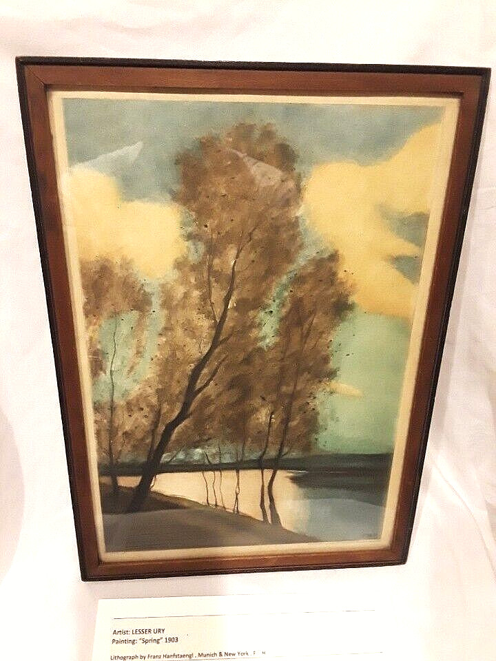 Antique Lithograph Franz Hanfstaengl Munich and New York F@H-“Spring” Lesser Ury