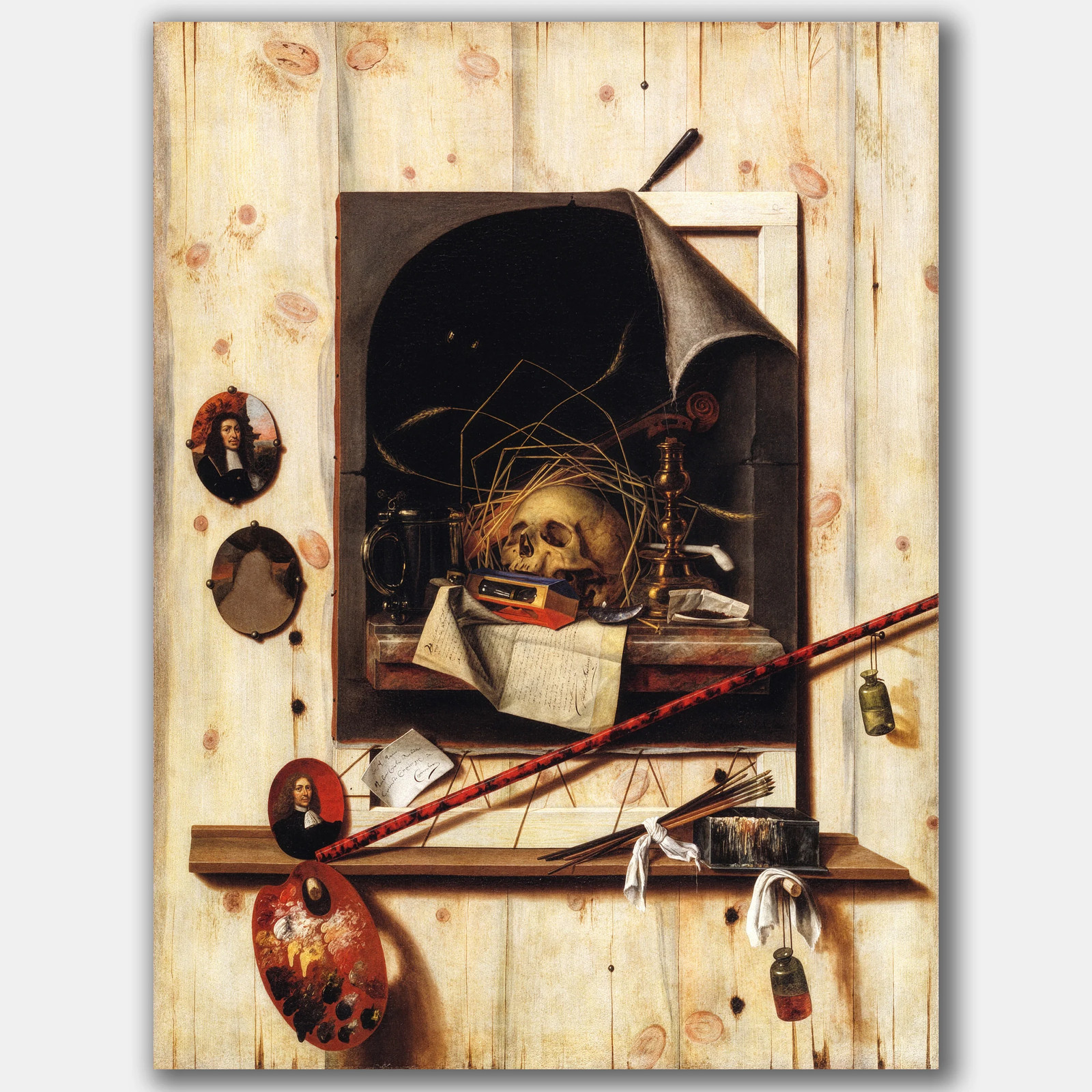 Gijsbrechts Vanitas Skull Memento Mori Baroque Trompe LOeil Old Master Art Print