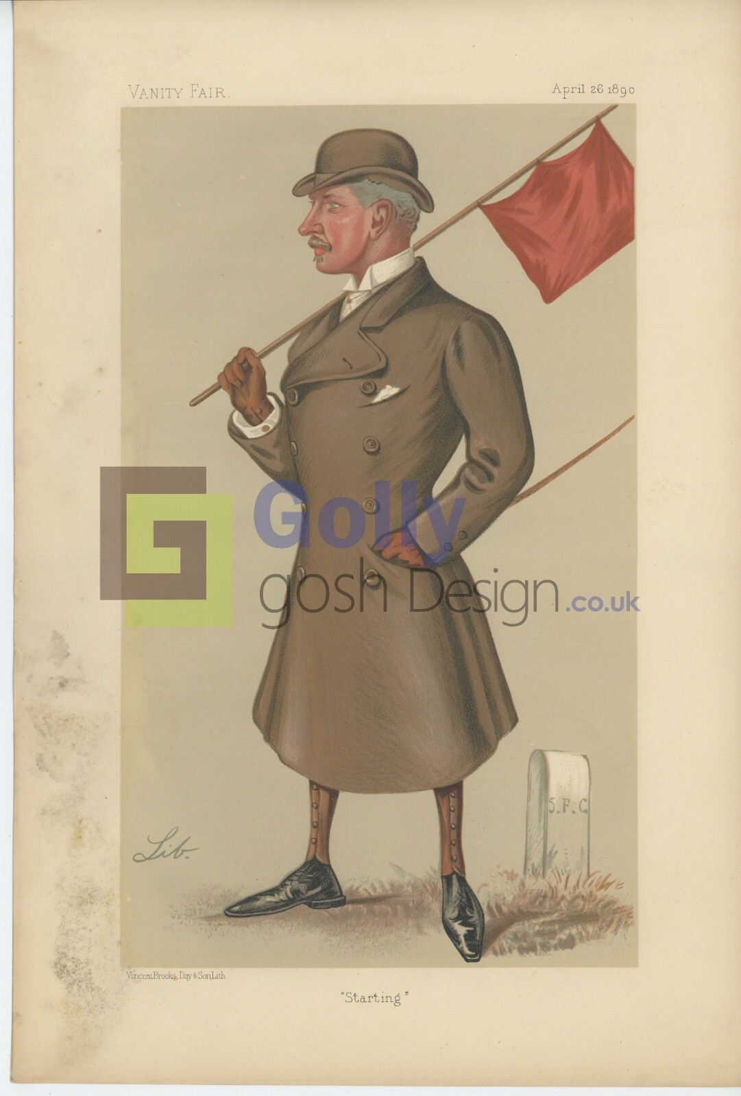 Original Vanity Fair art print of Lord Marcus Beresford 26/4/1890 V1217