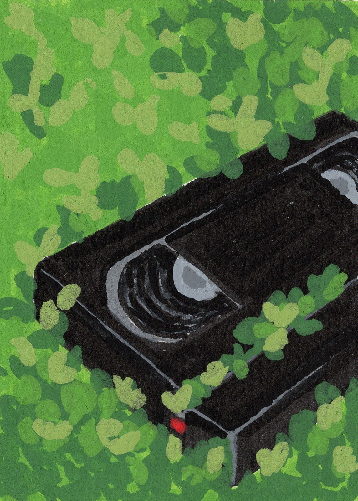 Nostalgia Tech ACEO Series Art PRINTS Mix & Match Overgrown Red Green Garden