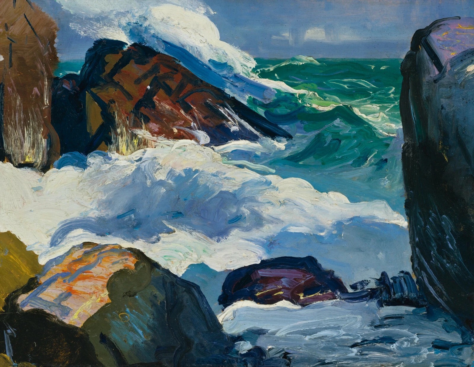 George Bellows Sunlit Surf (1913) VINTAGE art print antique painting