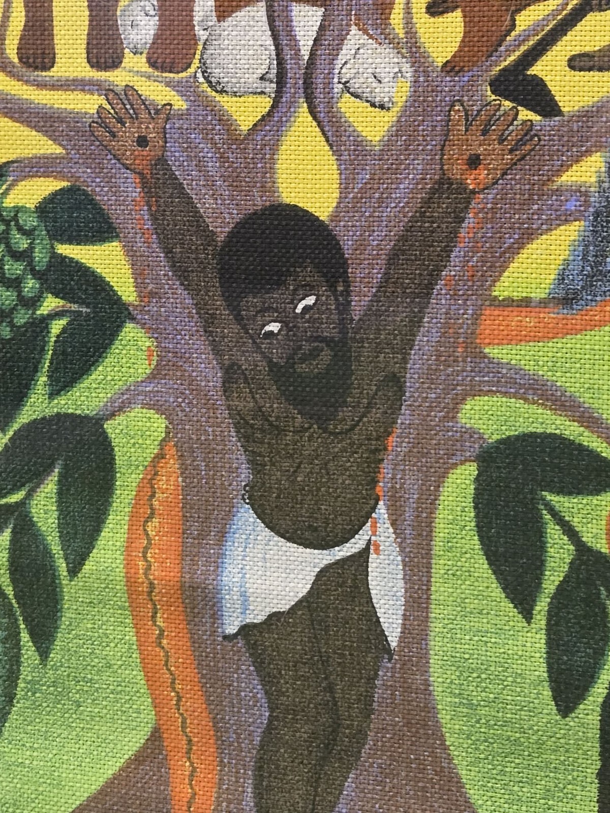 VTG Jacques Richards Cheri – Tree Of Life- Reproduction Screen print On Fabric