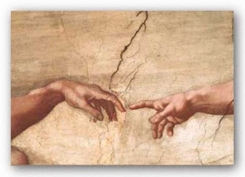 ART PRINT The Creation of Adam Michelangelo Buonarotti