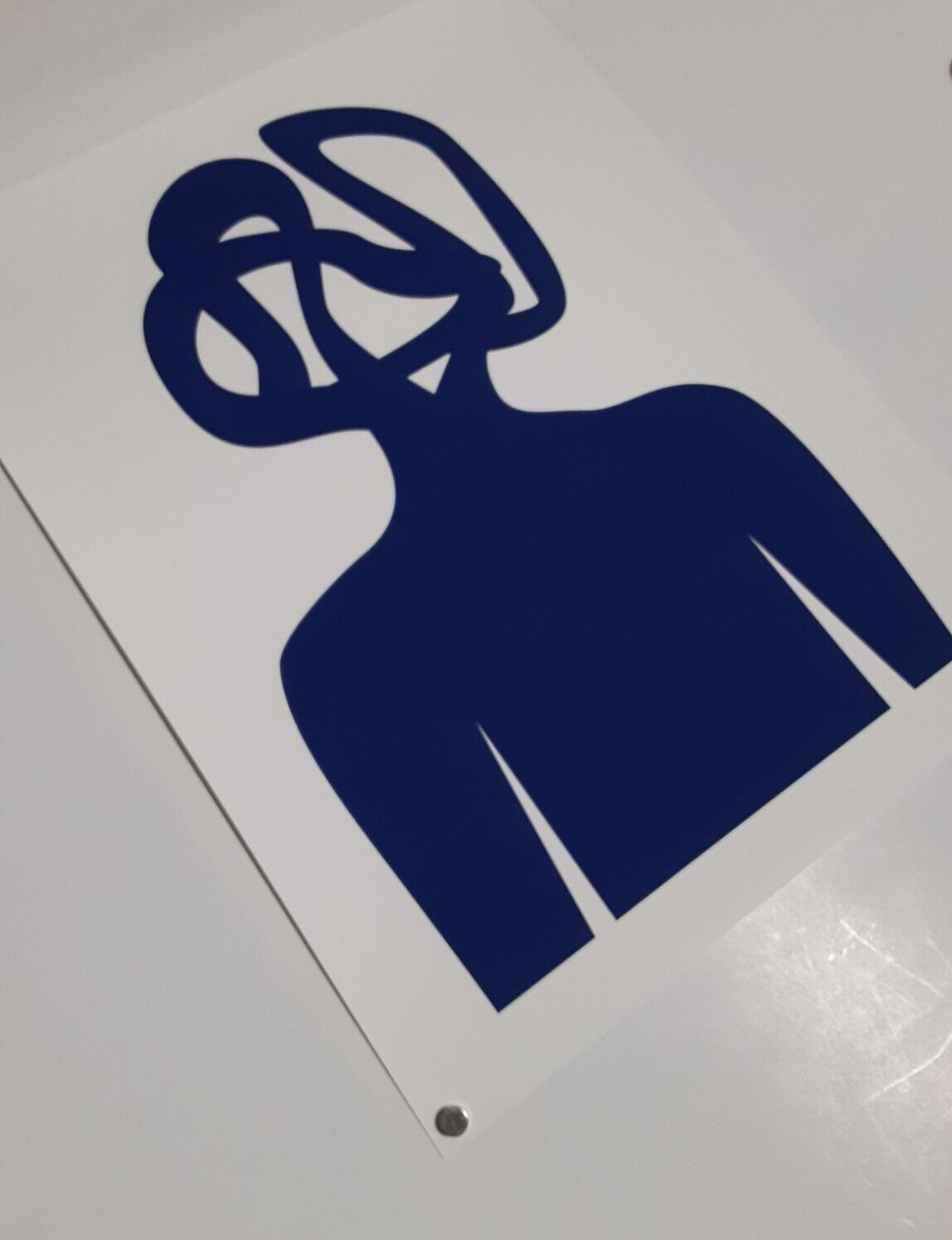 Original Art Giclee Print 8.5″x11″ – Signed – Abstract Figure Mod MCM Style