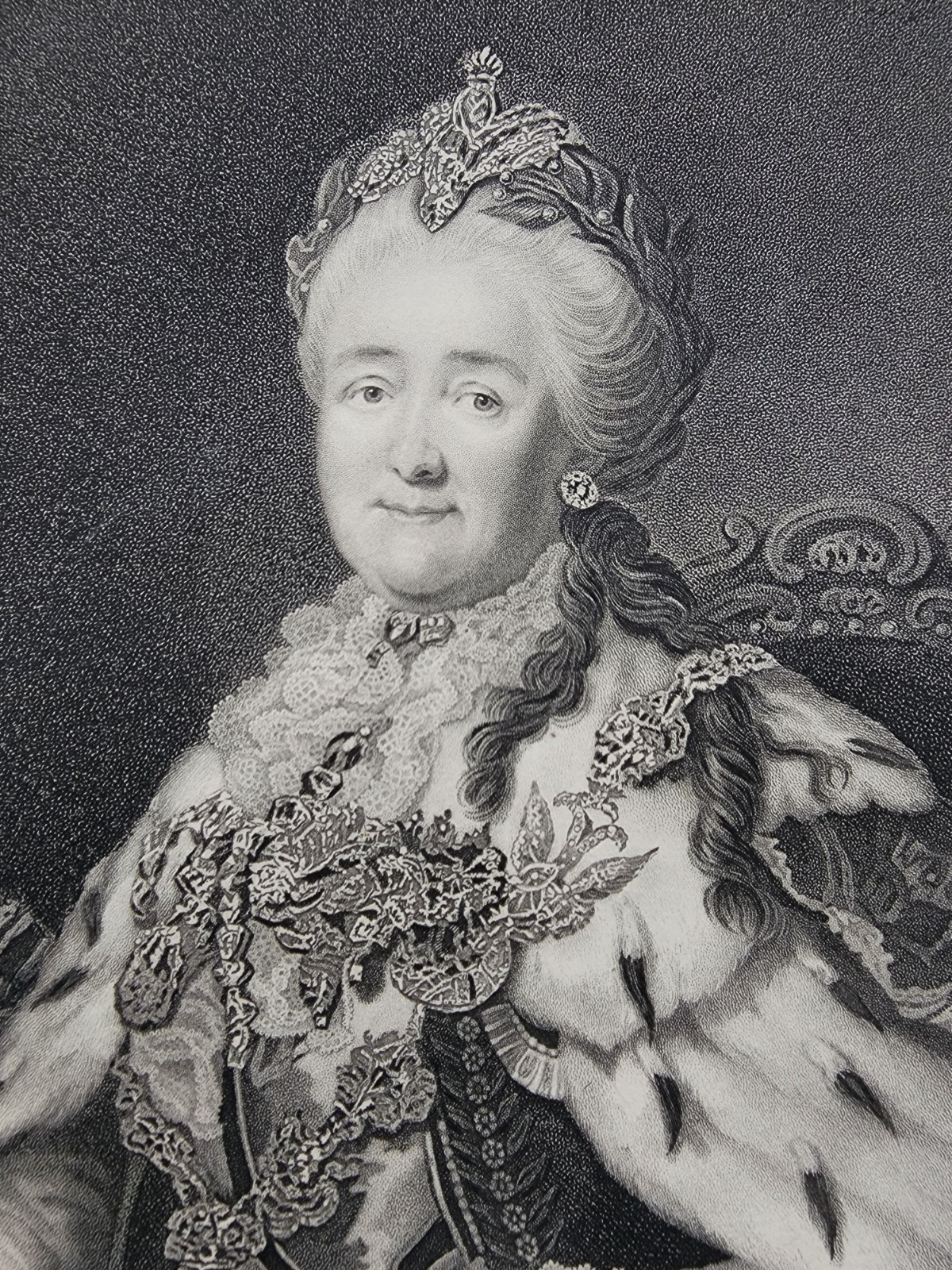 Antique 1857 print – Catherine the Great – Empress of Russia