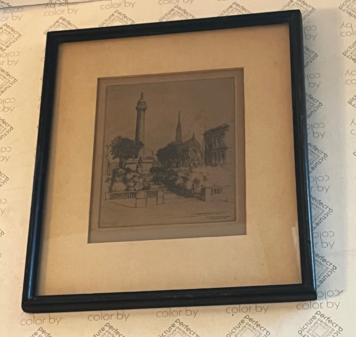 The Washington Monument etching by Francis Dano Jackley (1900–1967)