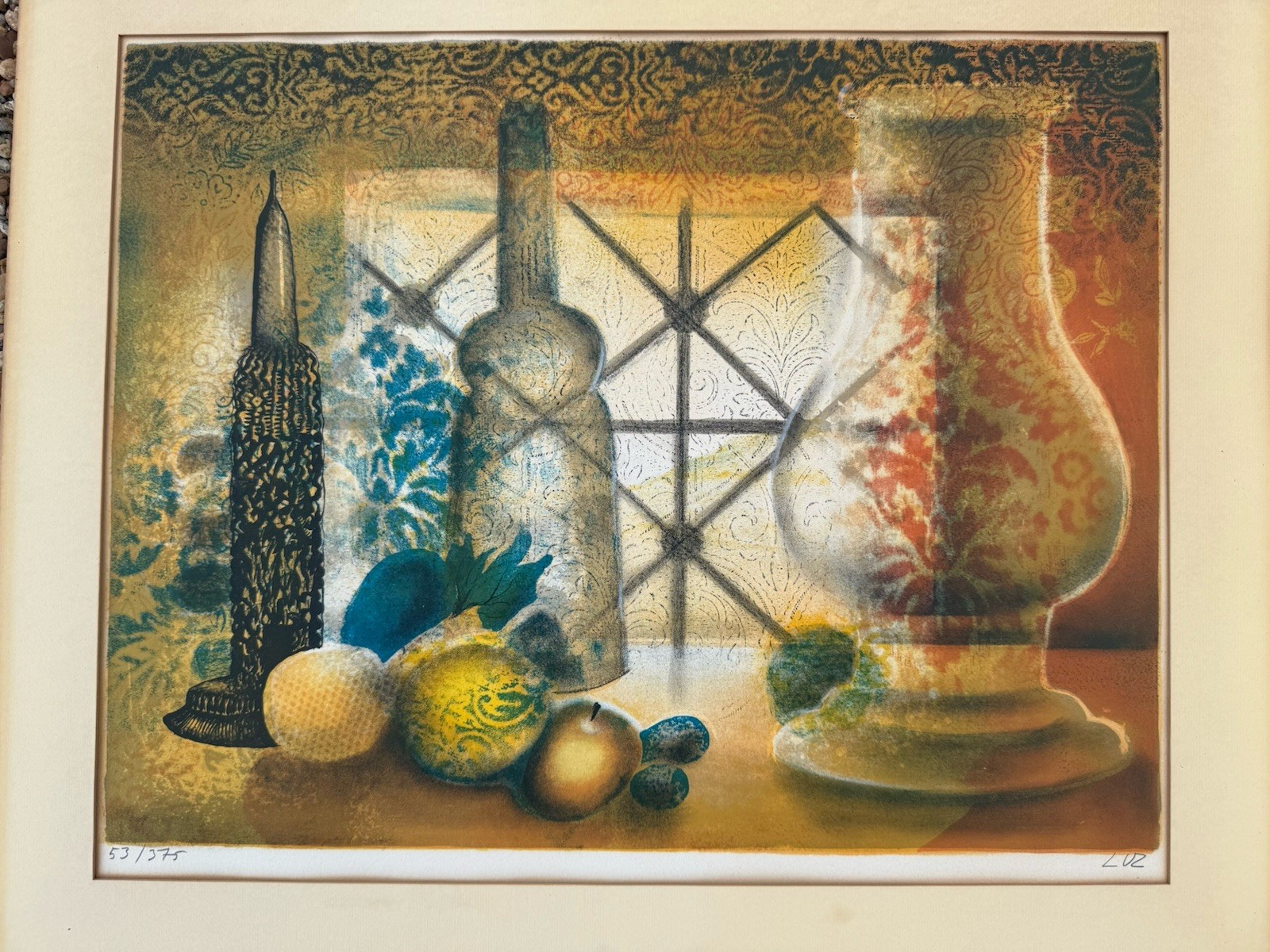 SIGNED ARTURO LUZ, STILL LIFE, LITHOGRAPH COA 53/375 Philippines (1926- 2021)